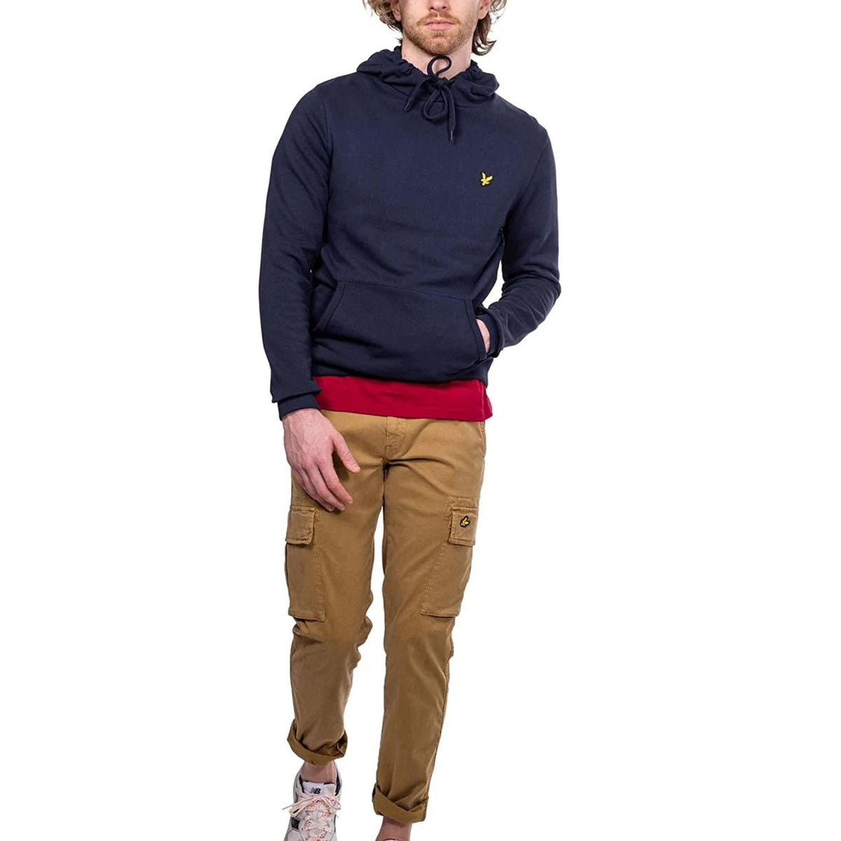 Lyle & Scott – Brushback Pullover Hoodie – Dark Navy