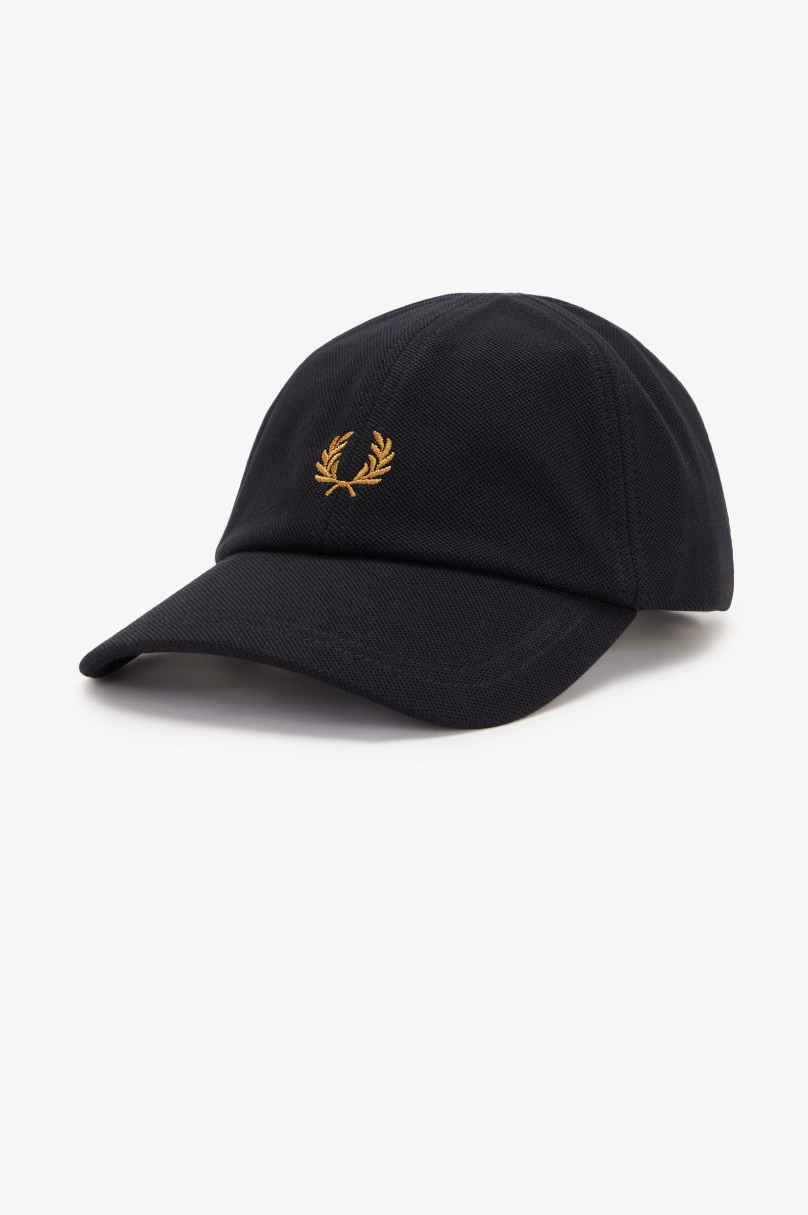 Fred Perry Piqué Classic Cap - Black / Dark Caramel