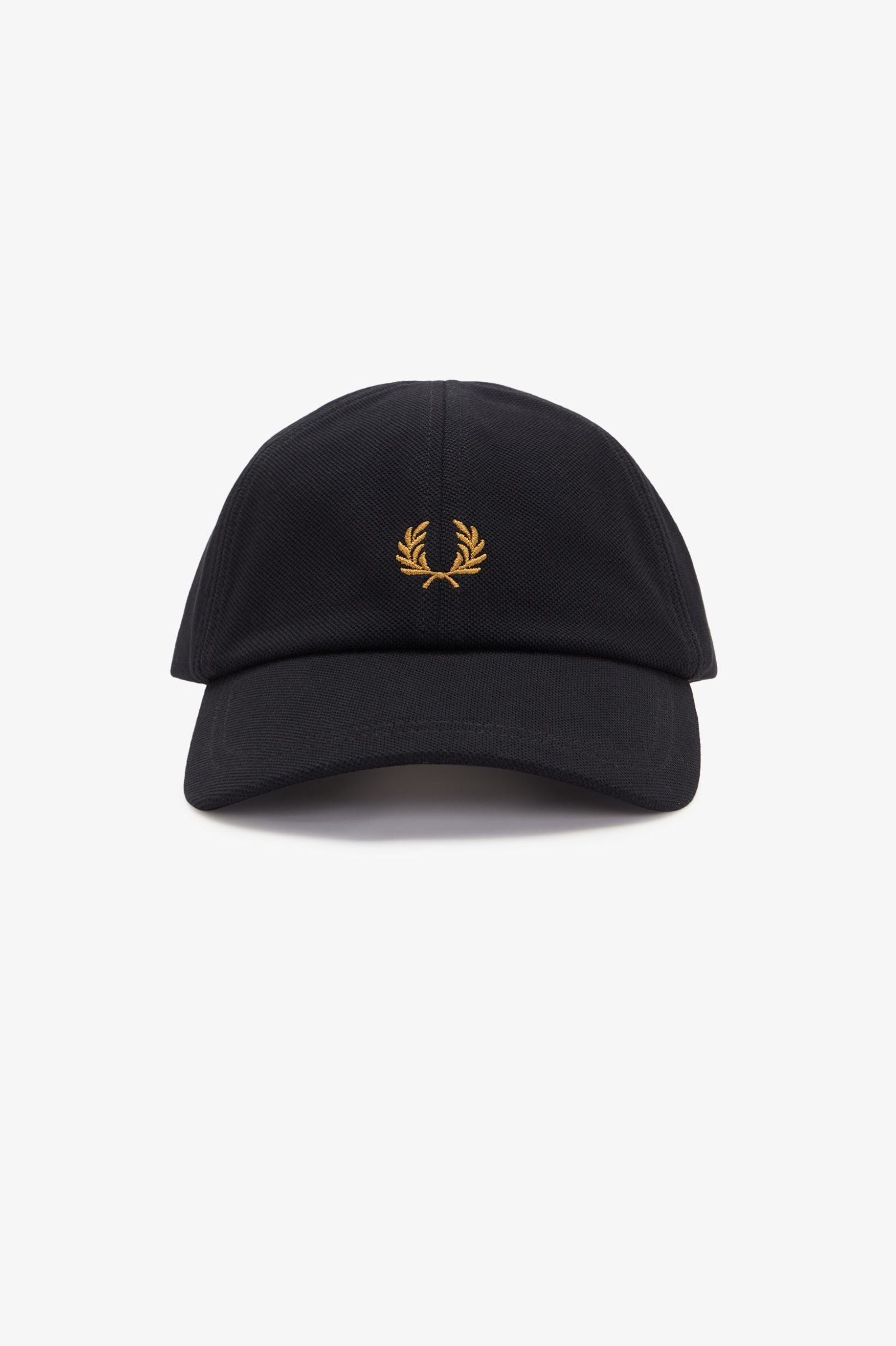 Fred Perry Piqué Classic Cap - Black / Dark Caramel