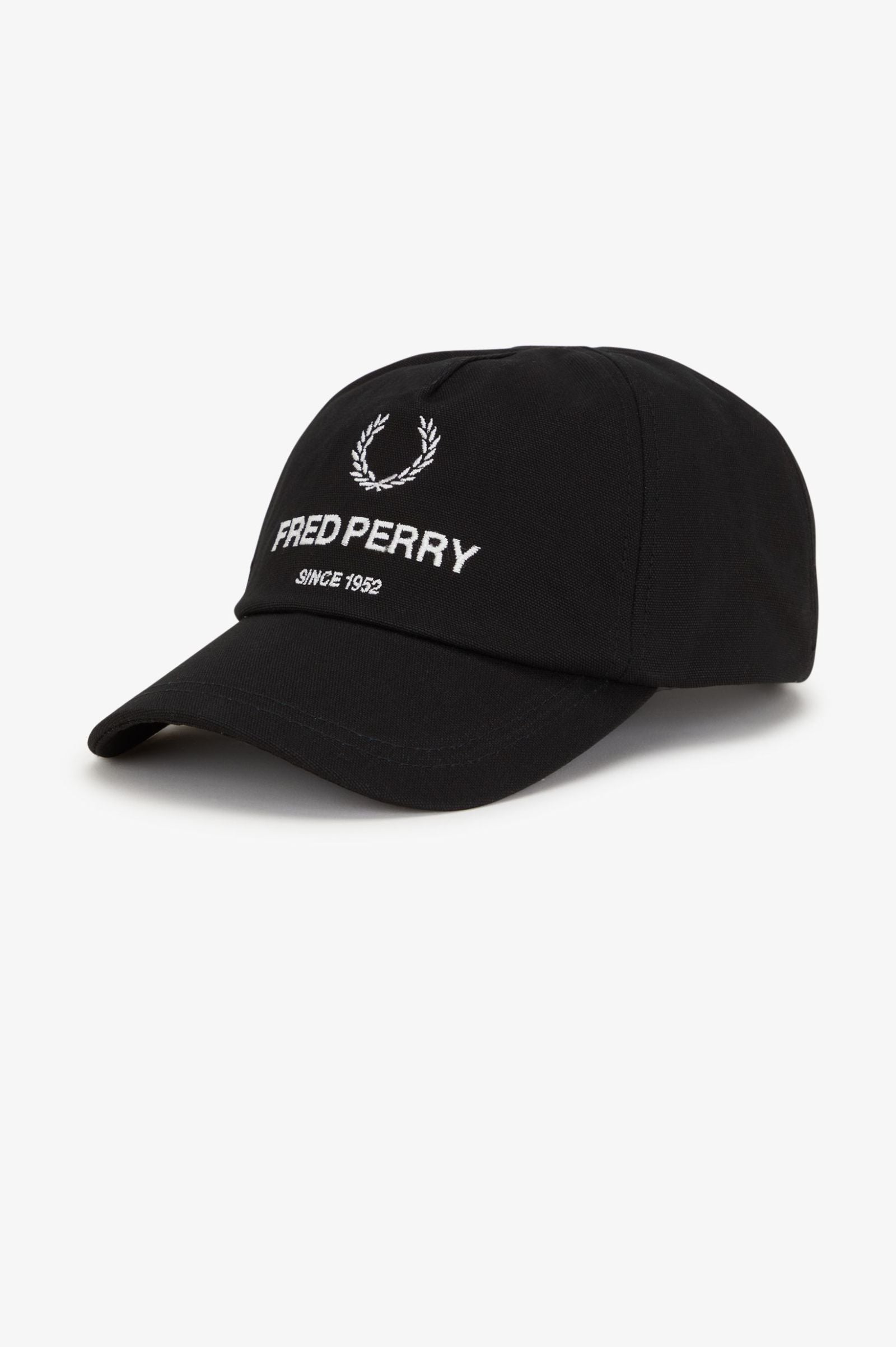 FP Cotton Canvas Branded Cap FW24 Fred Perry - Black