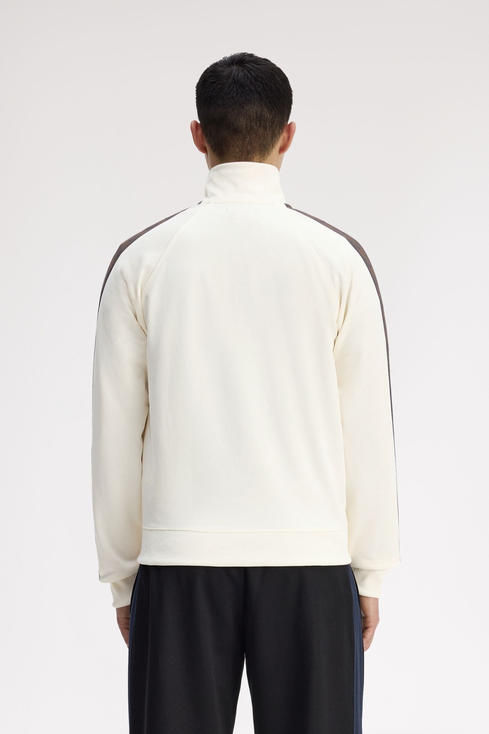 Contrast Tape Track Jacket Fred Perry AW25 - Ecru / Burnt Tobacco