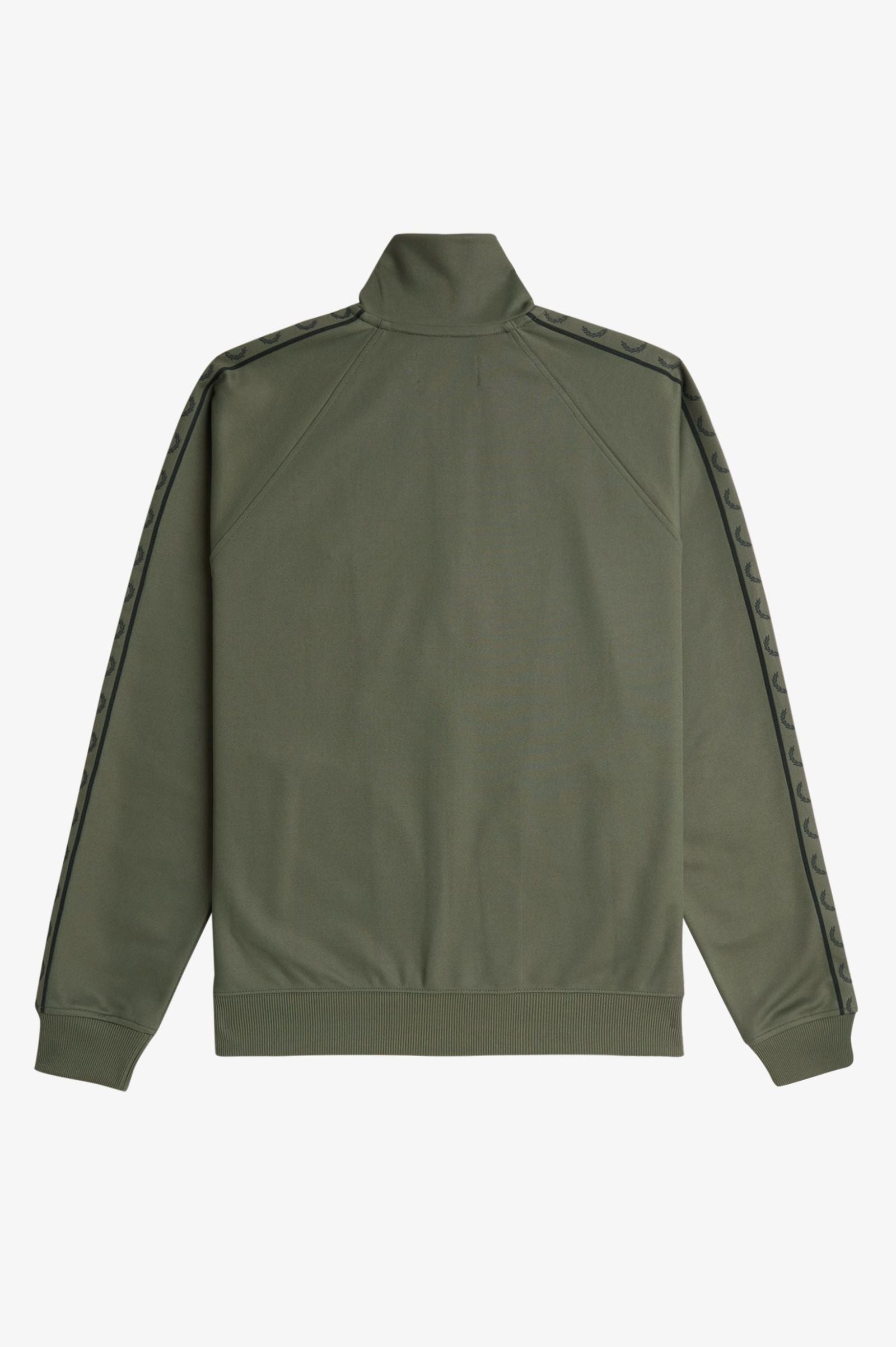 FP Contrast Tape Track Jacket Fred Perry - Laurel Wreath Green / Night Green