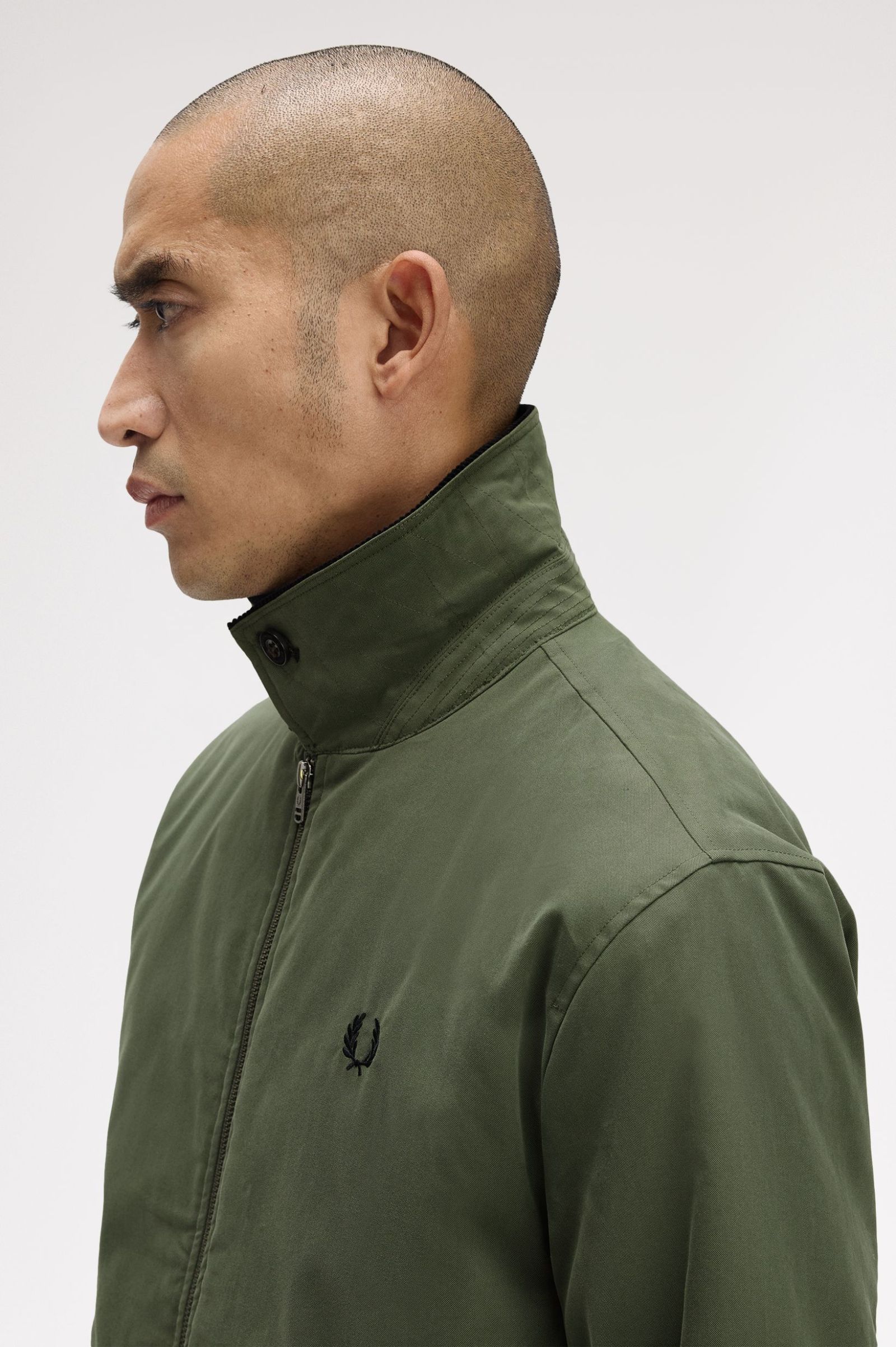 Cotton Caban Jacket Fred Perry AW25 - Laurel Wreath Green