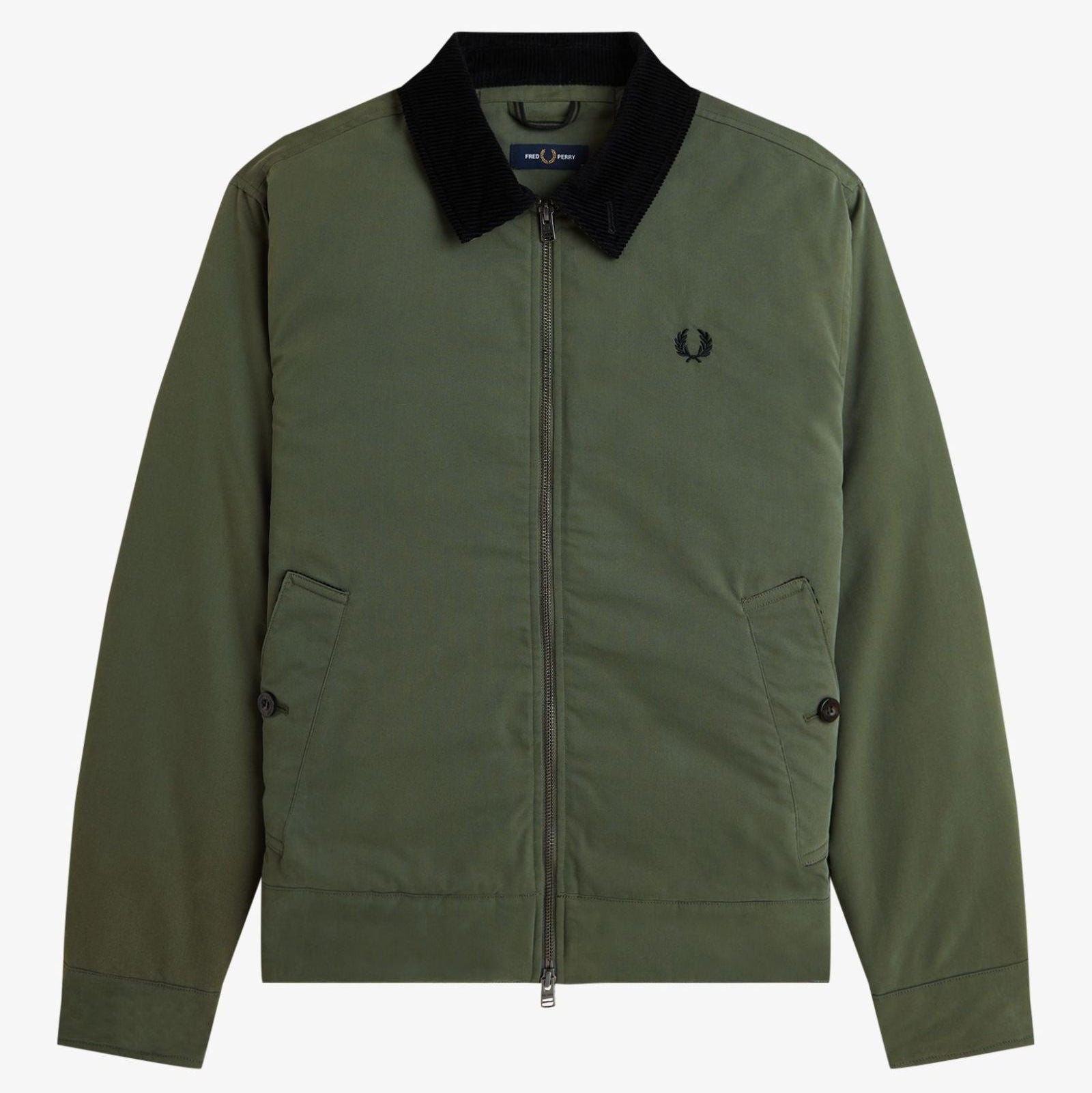Cotton Caban Jacket Fred Perry AW25 - Laurel Wreath Green