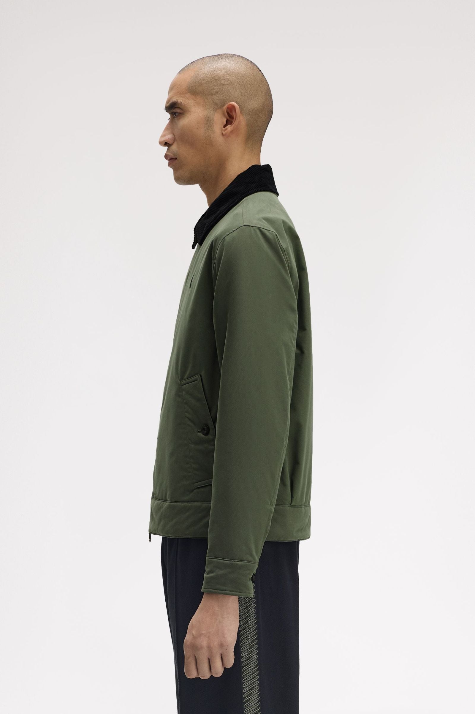 Cotton Caban Jacket Fred Perry AW25 - Laurel Wreath Green