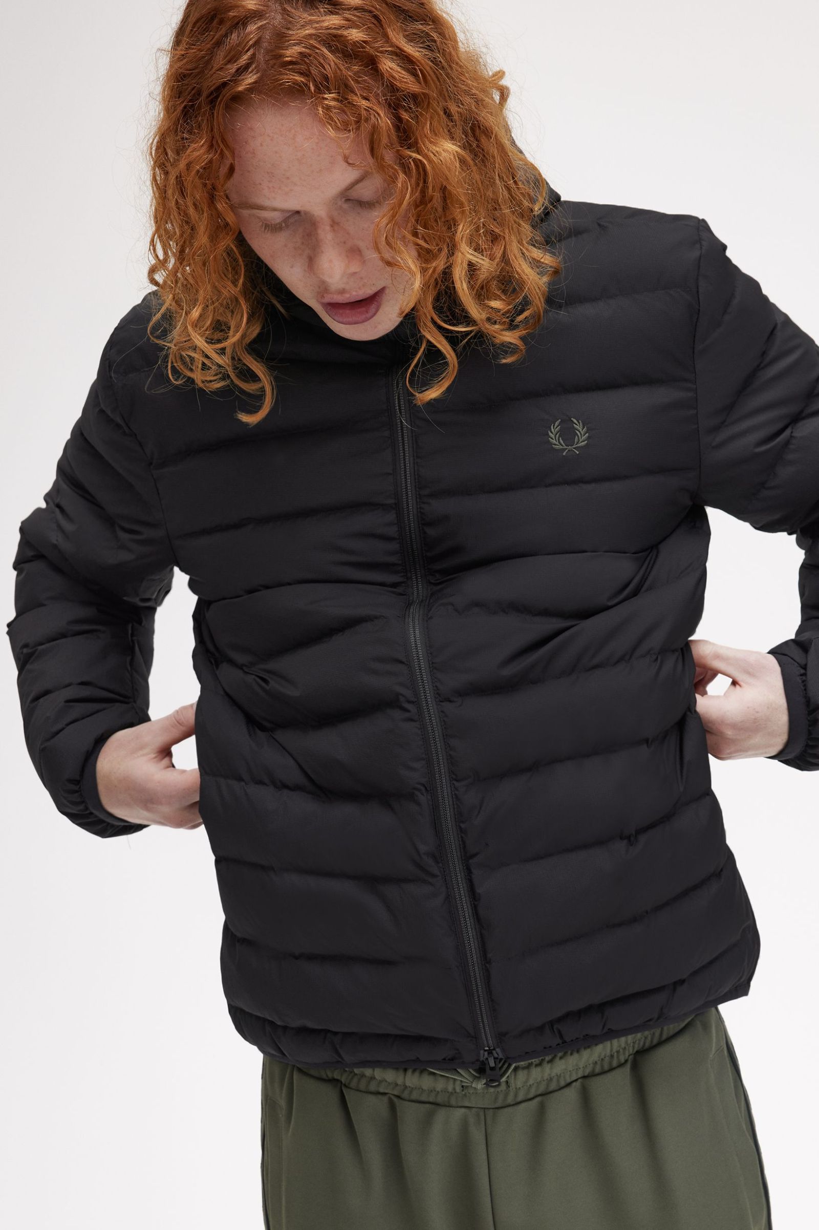 FP Hooded Insulated Jacket Fred Perry - Black