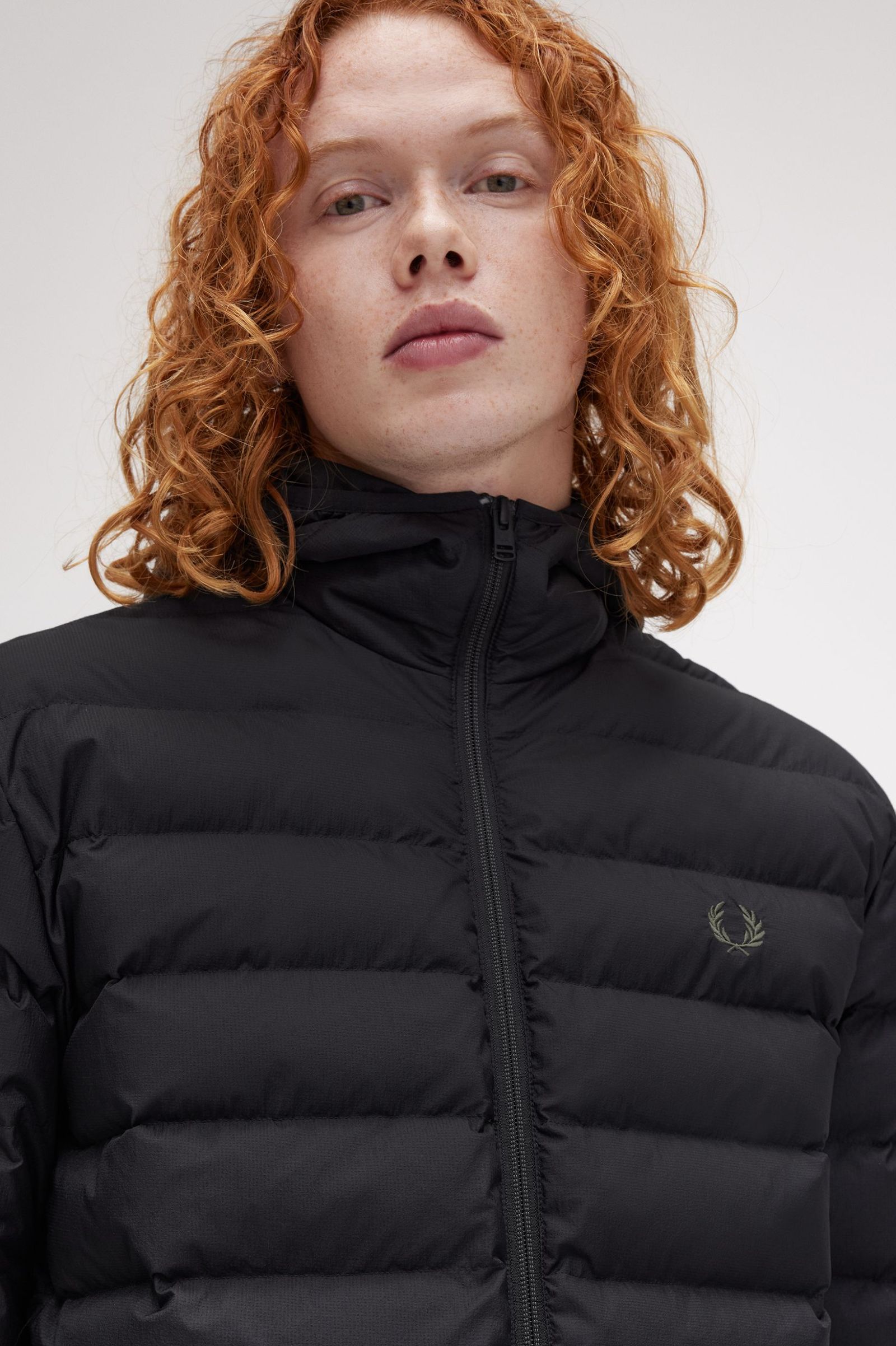 FP Hooded Insulated Jacket Fred Perry - Black