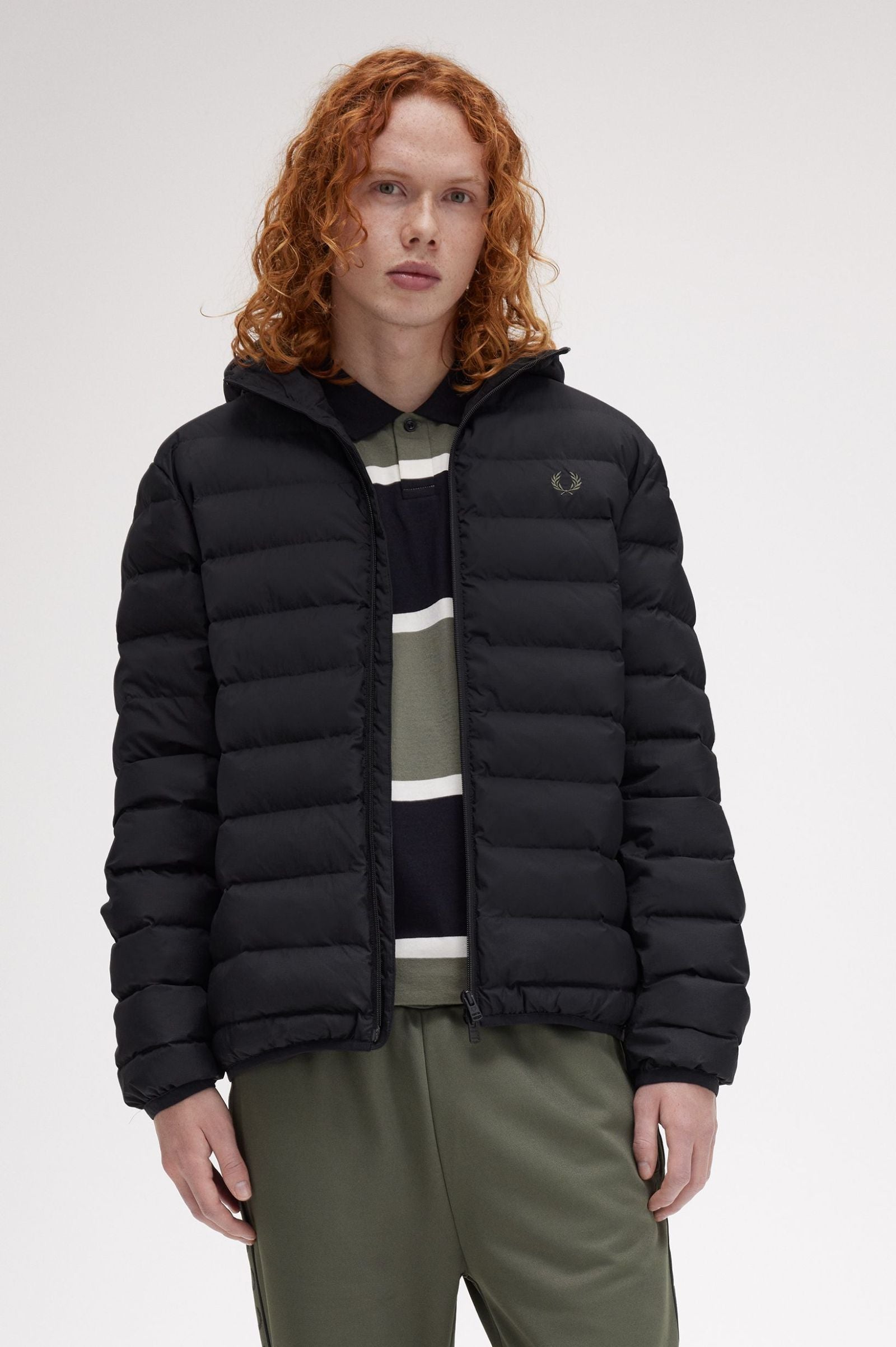 FP Hooded Insulated Jacket Fred Perry - Black