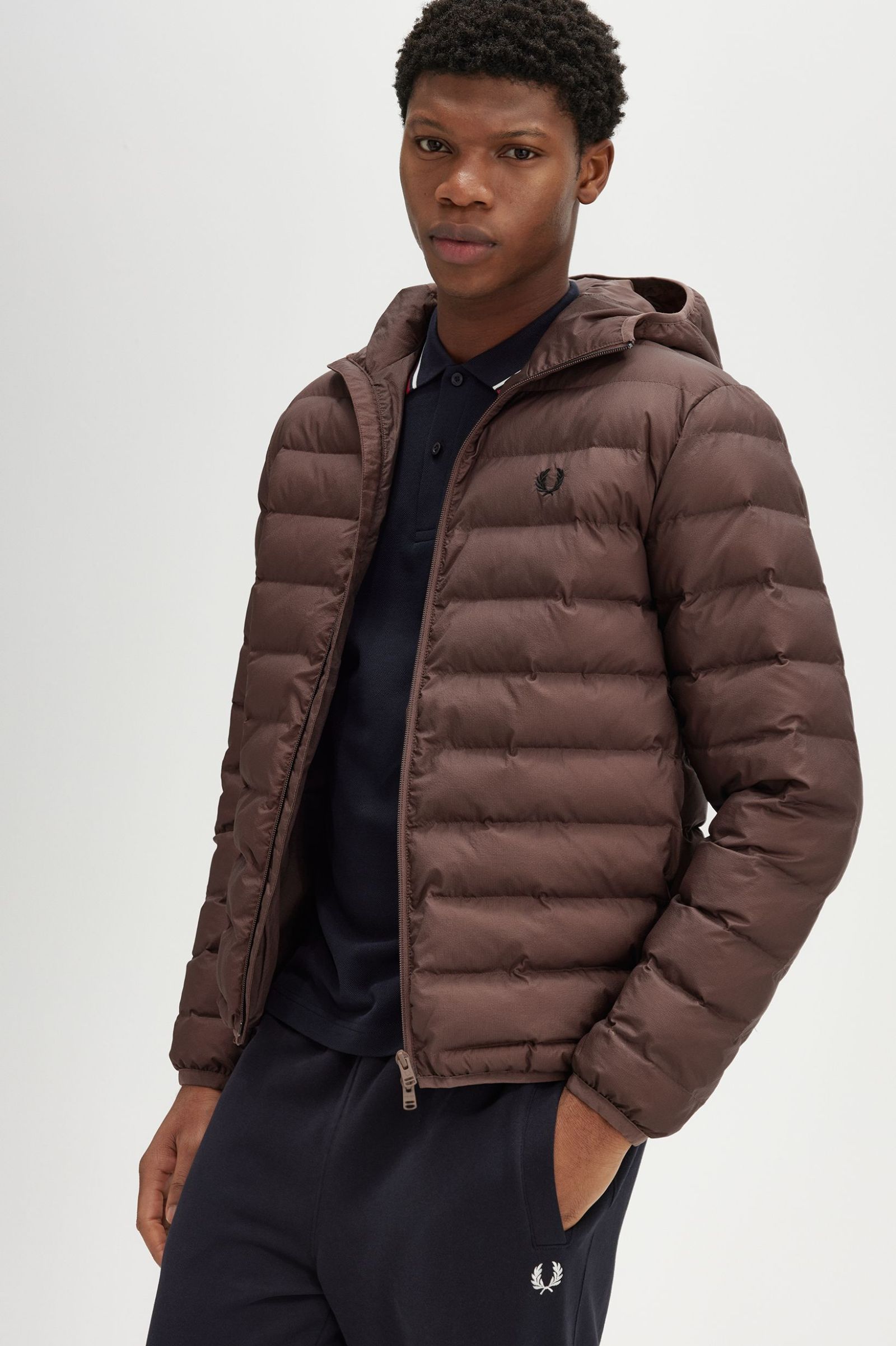 FP Hooded Insulated Jacket Fred Perry - Carrington Brick