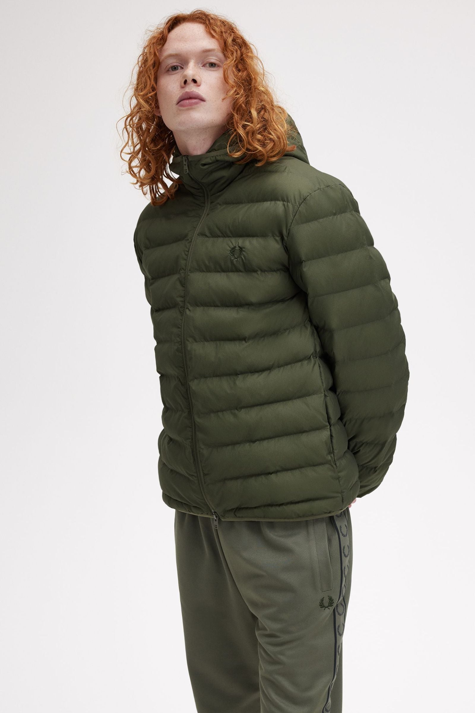 FP Hooded Insulated Jacket Fred Perry - Laurel Wreath Green