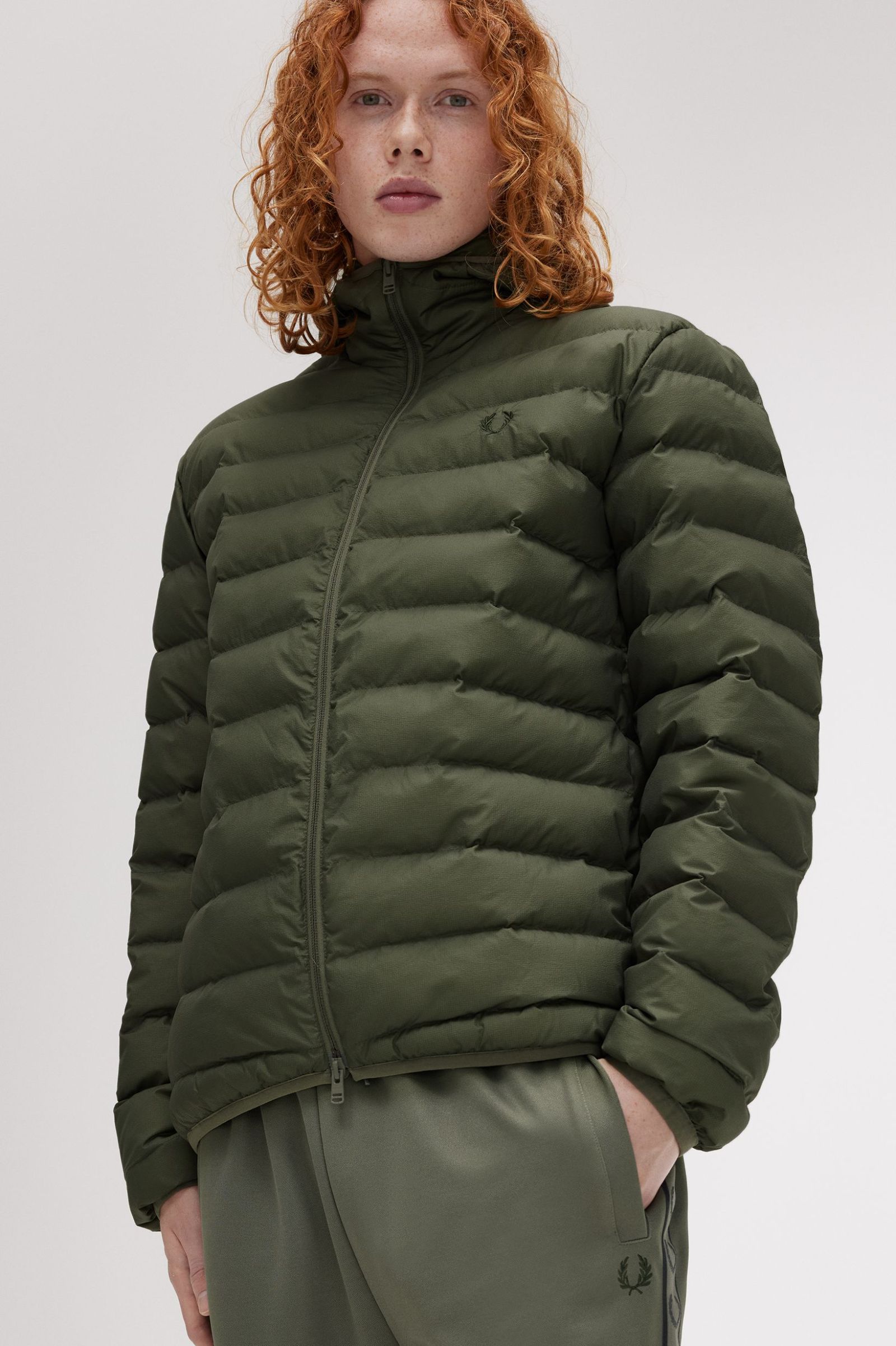 FP Hooded Insulated Jacket Fred Perry - Laurel Wreath Green