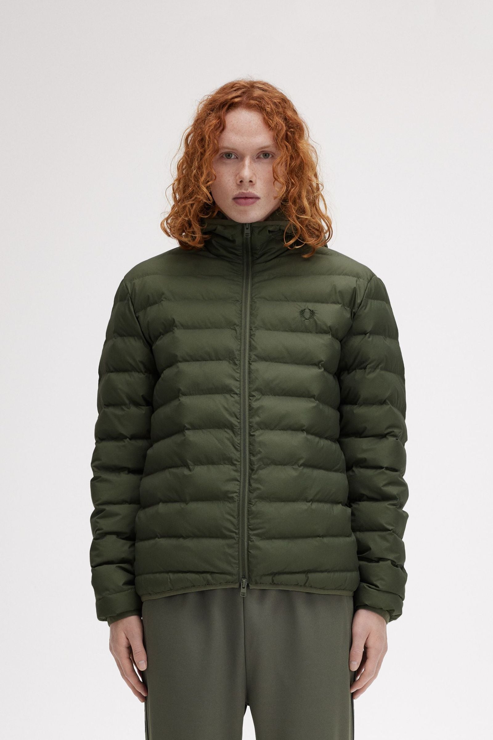 FP Hooded Insulated Jacket Fred Perry - Laurel Wreath Green