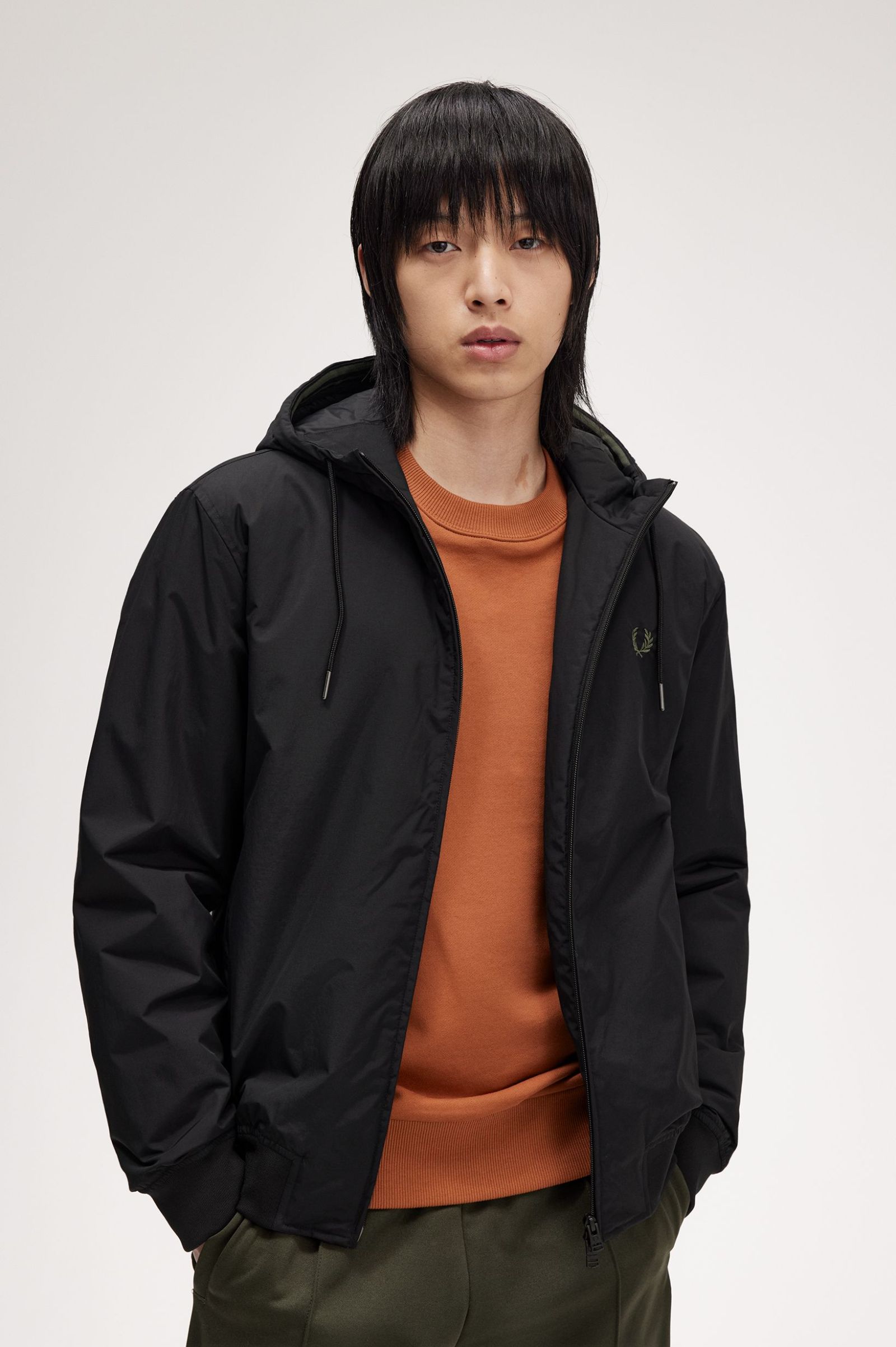 FP The Hooded Brentham Jacket Fred Perry - Black