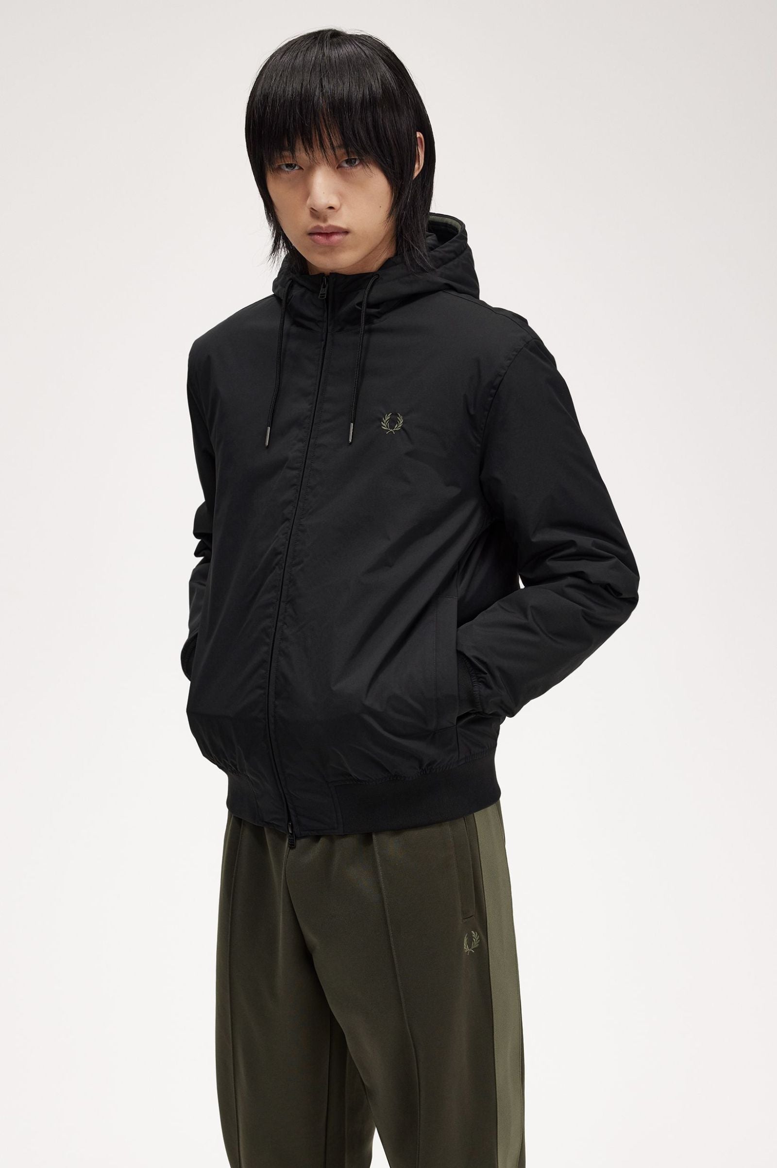 FP The Hooded Brentham Jacket Fred Perry - Black