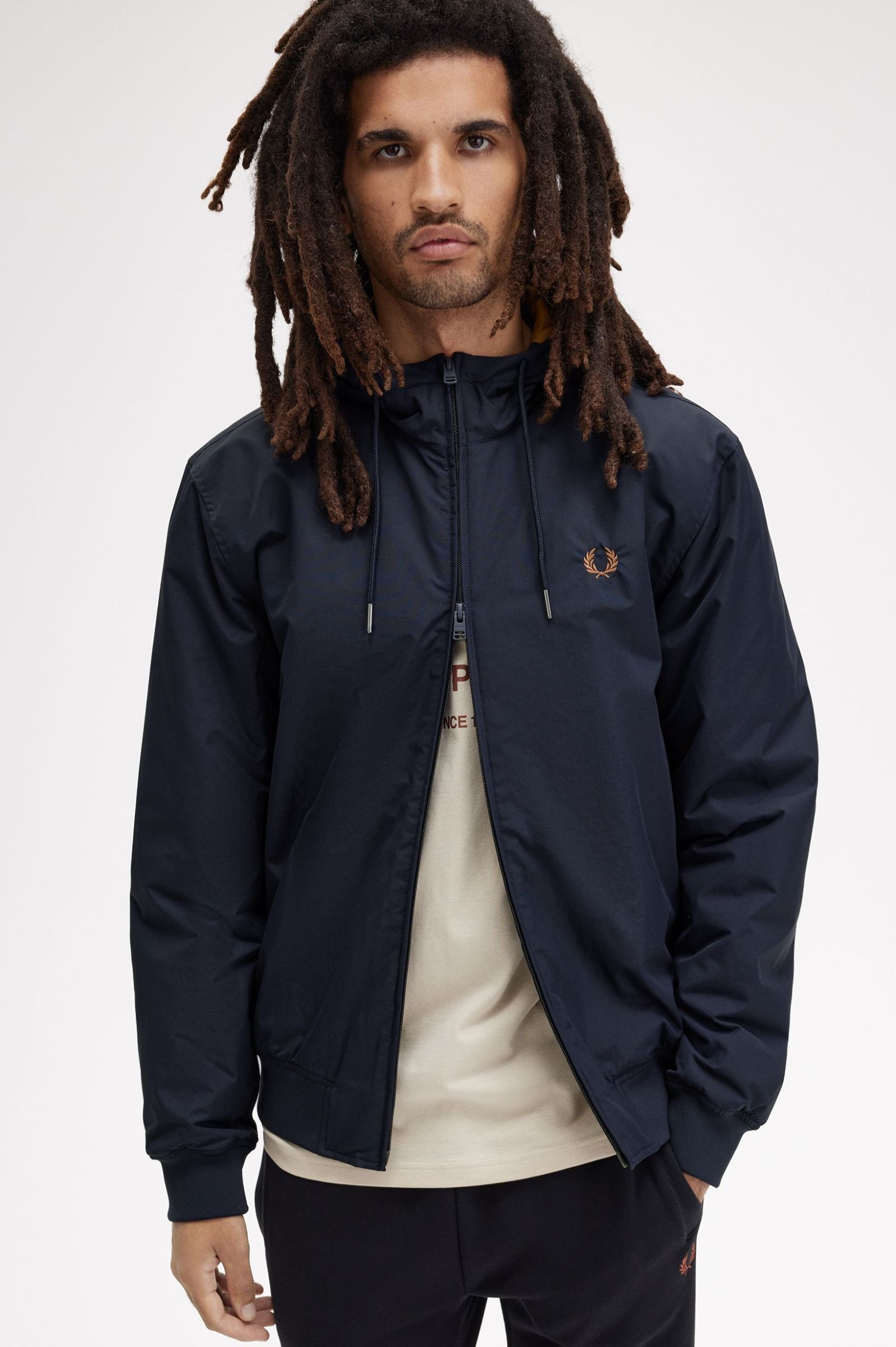 FP The Hooded Brentham Jacket Fred Perry - Navy