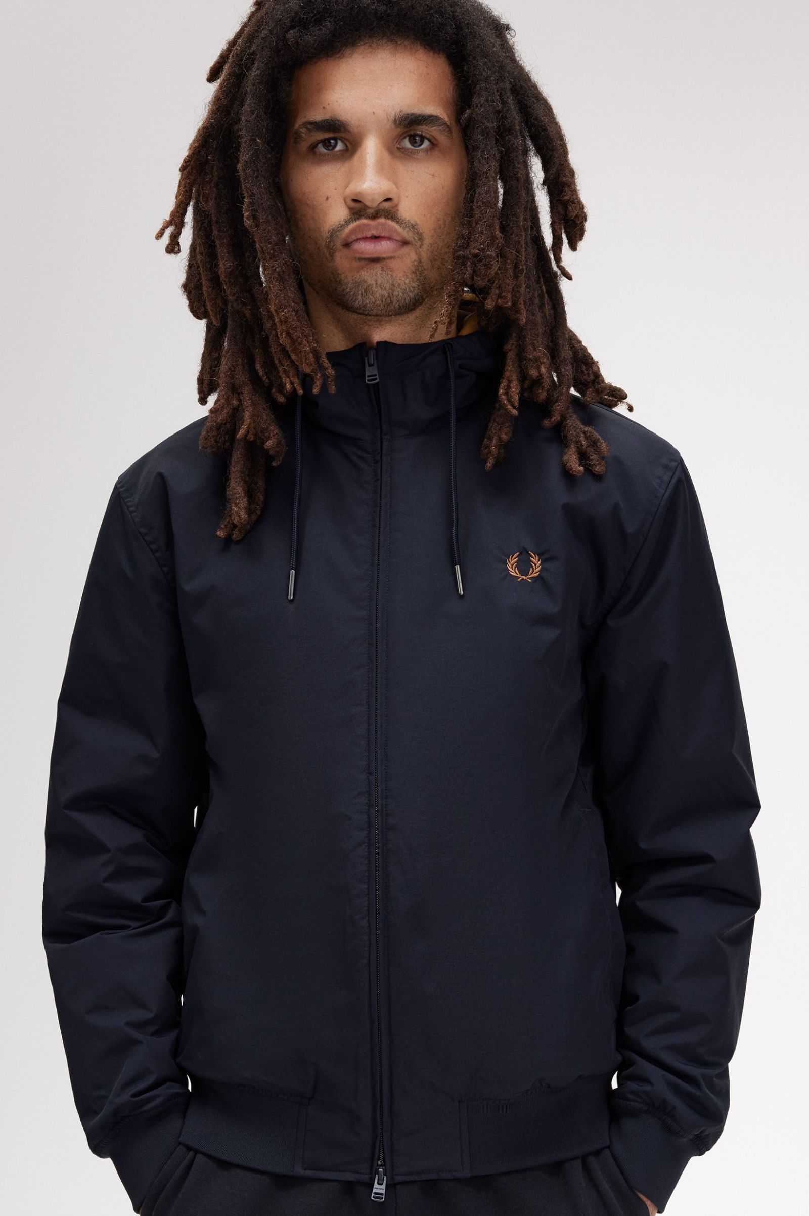 FP The Hooded Brentham Jacket Fred Perry - Navy