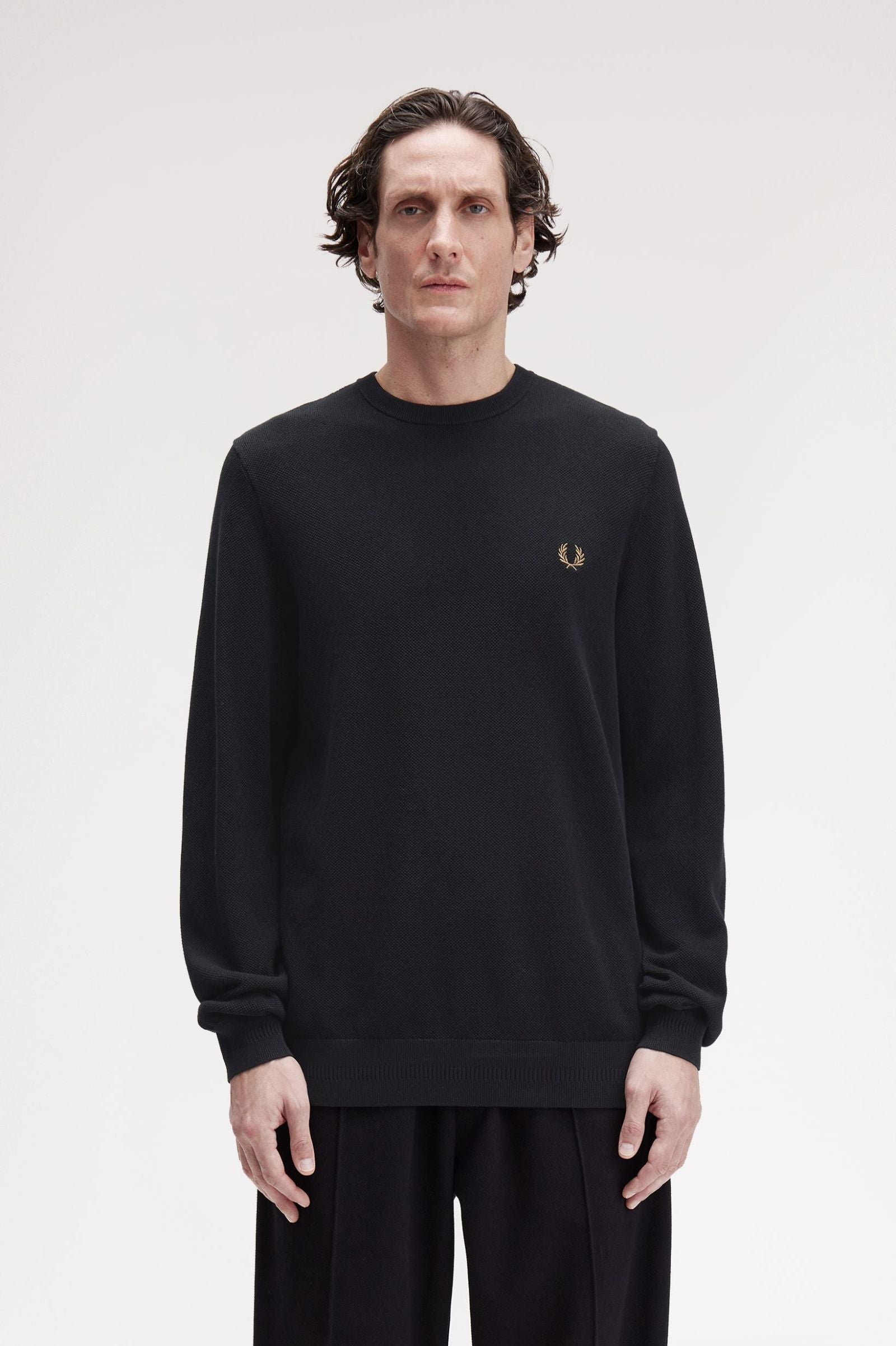 Pique Stitch Jumper Fred Perry AW25 - Black
