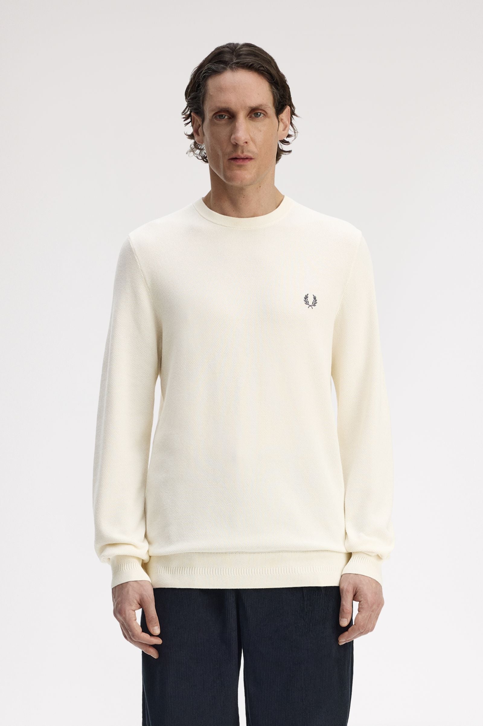 Pique Stitch Jumper Fred Perry AW25 - Ecru