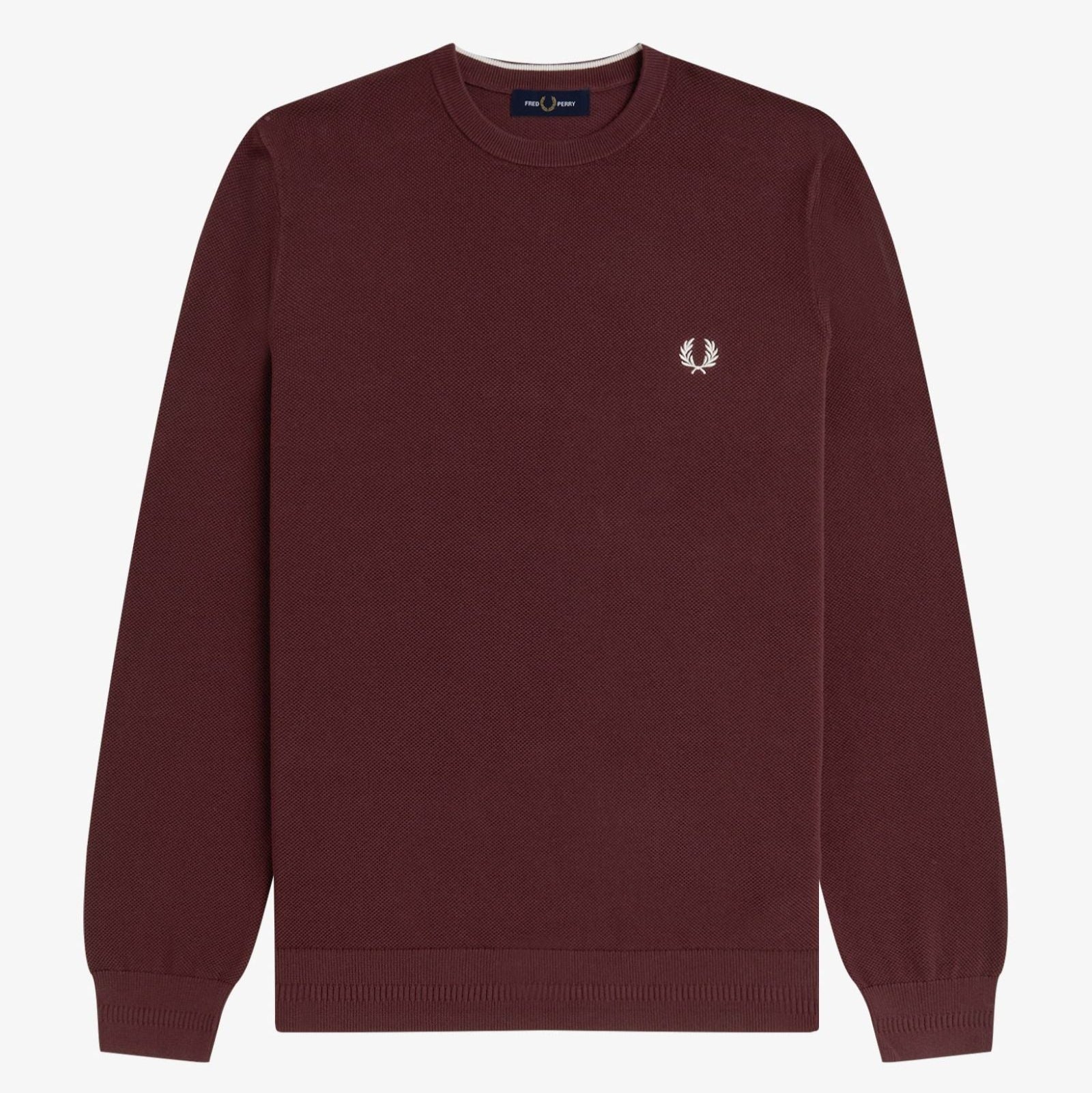 Pique Stitch Jumper Fred Perry AW25 - Oxblood