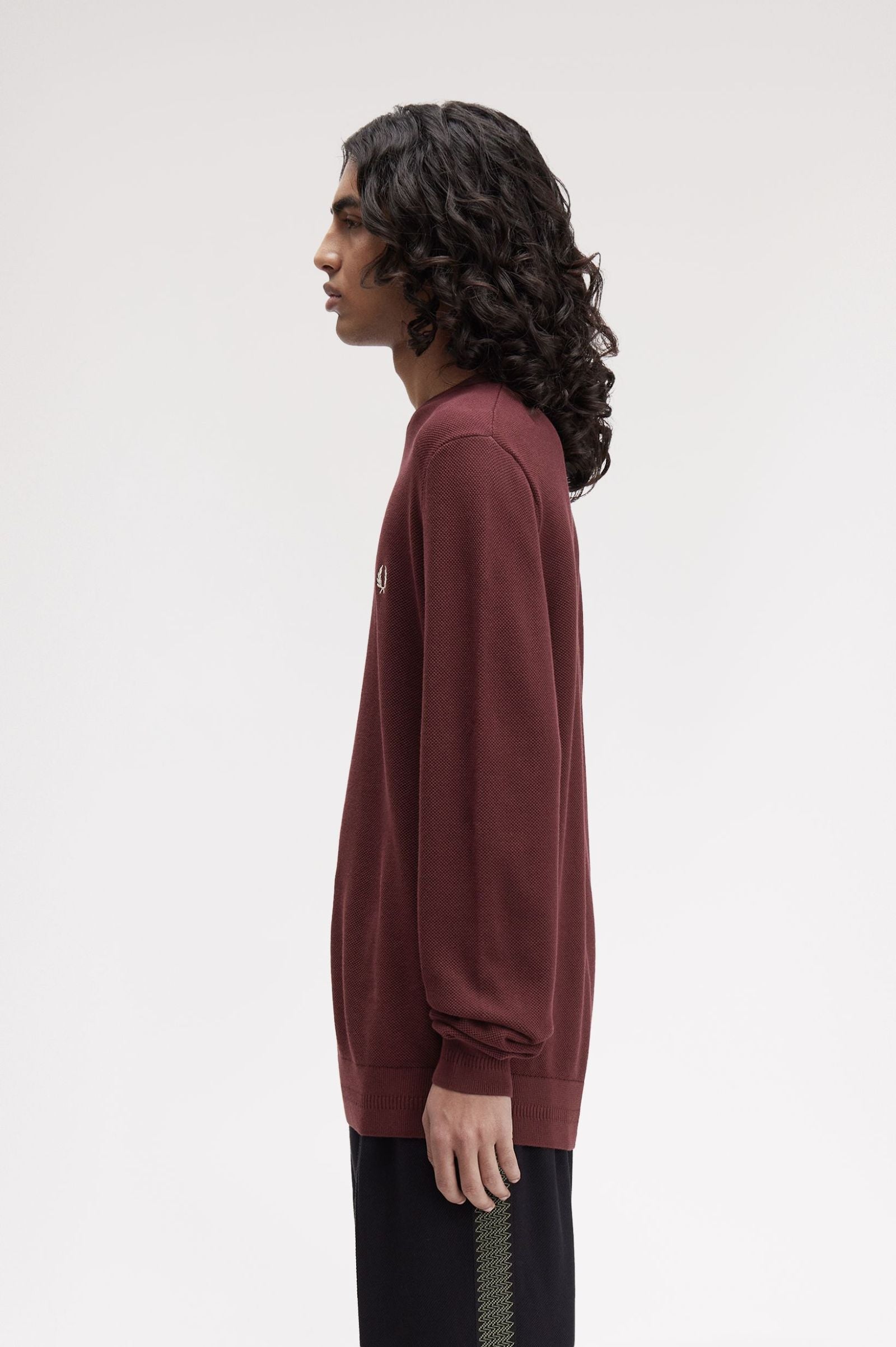 Pique Stitch Jumper Fred Perry AW25 - Oxblood