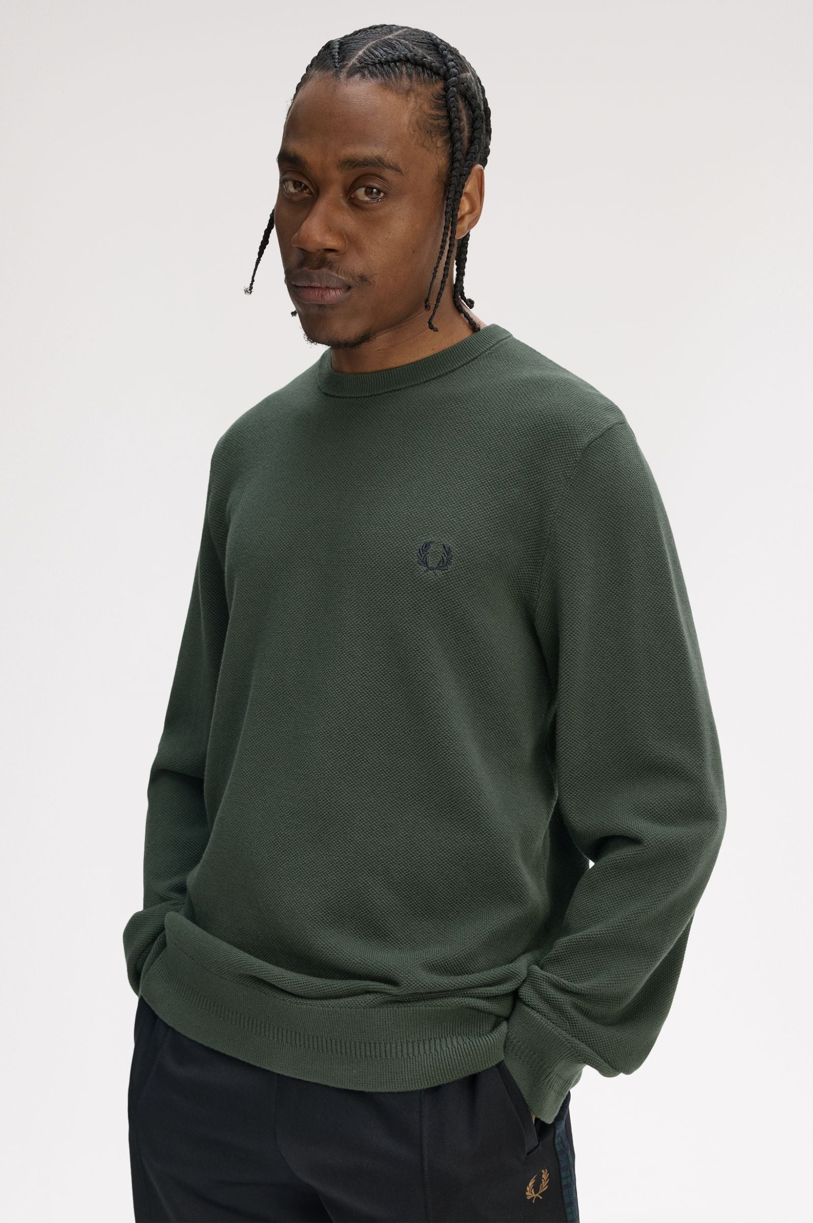 Pique Stitch Jumper Fred Perry AW25 - Court Green