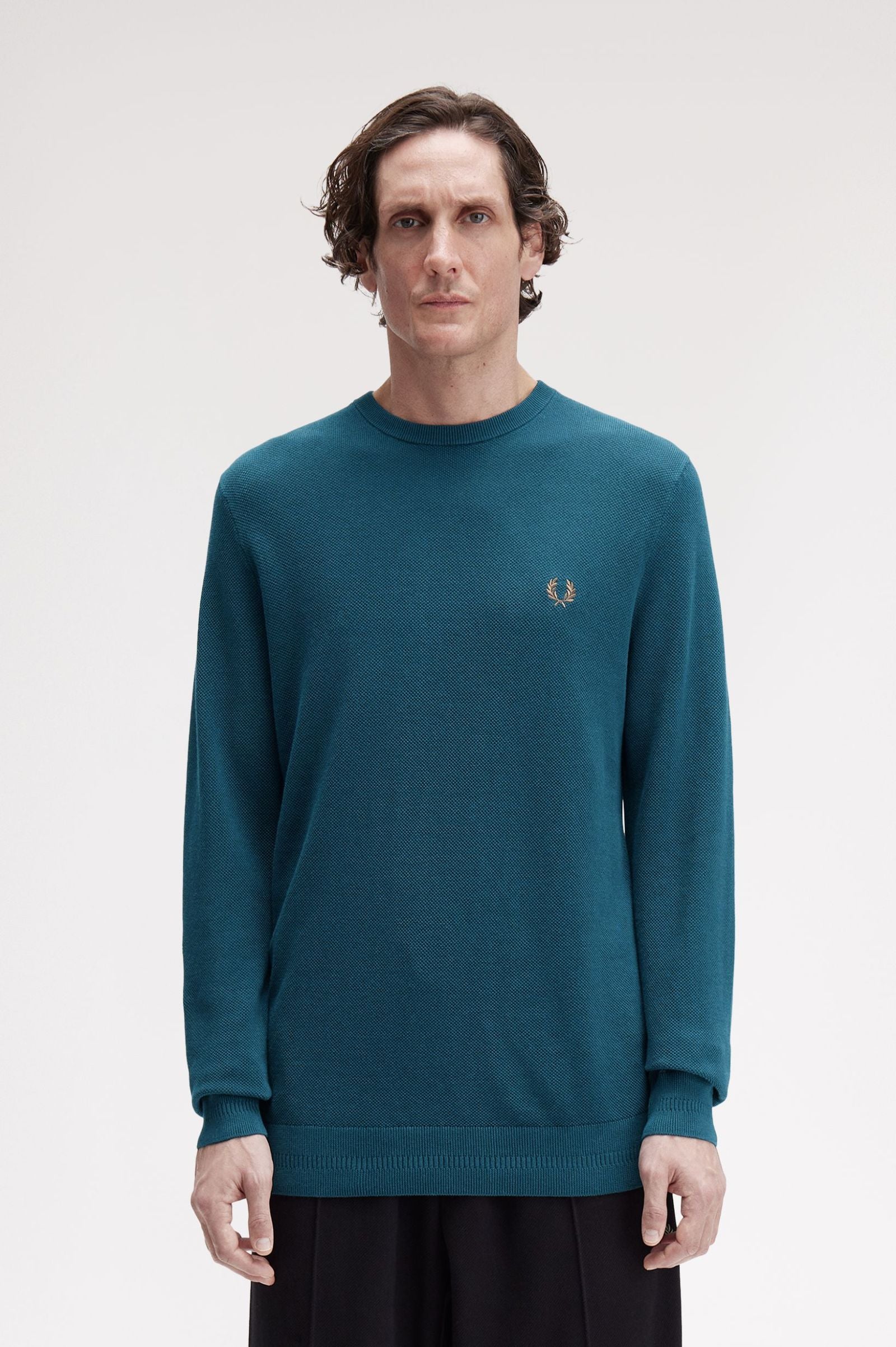Pique Stitch Jumper Fred Perry AW25 - Dark Petrol