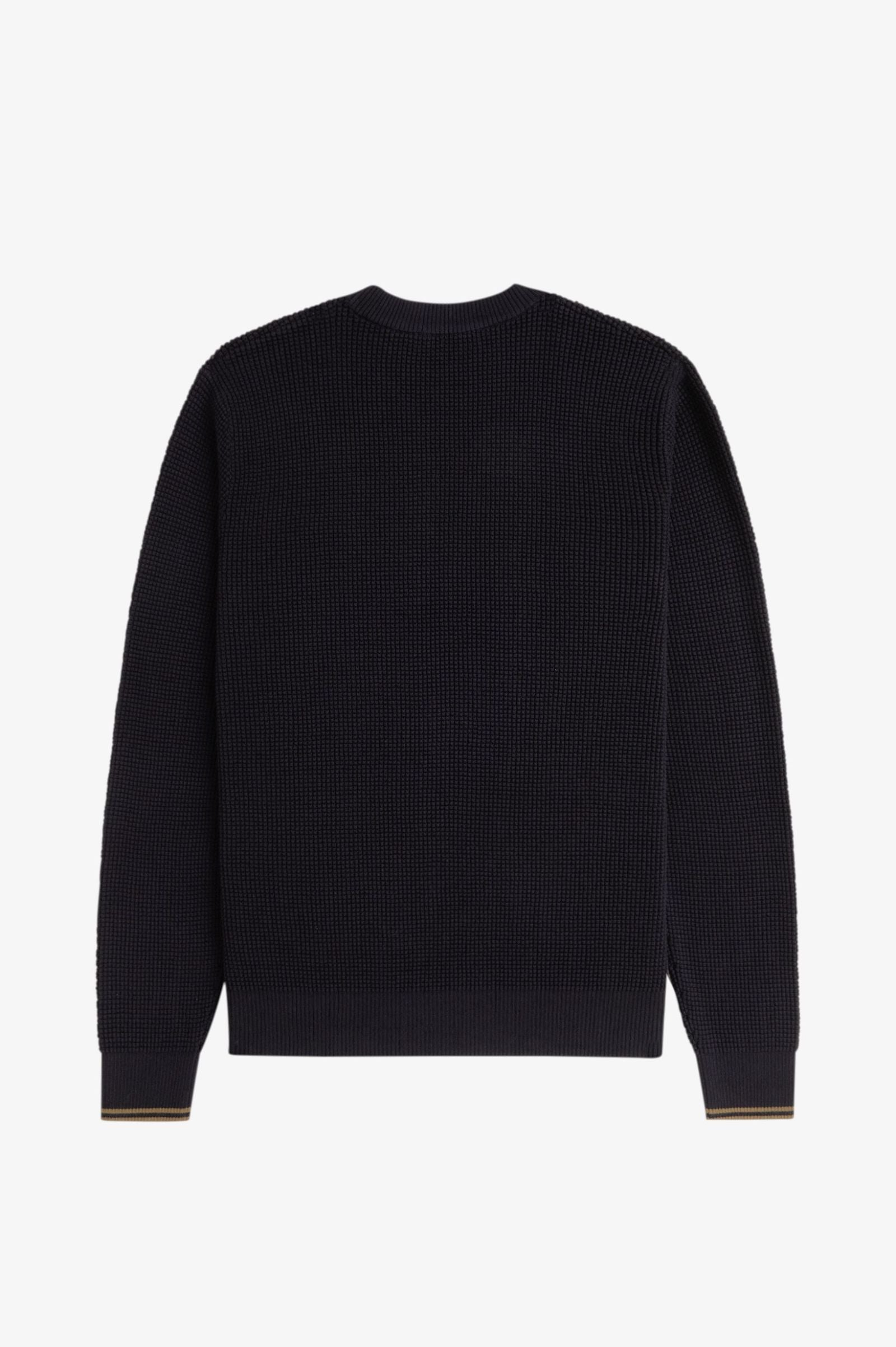 Waffle Stitch Jumper Fred Perry AW25 - Black