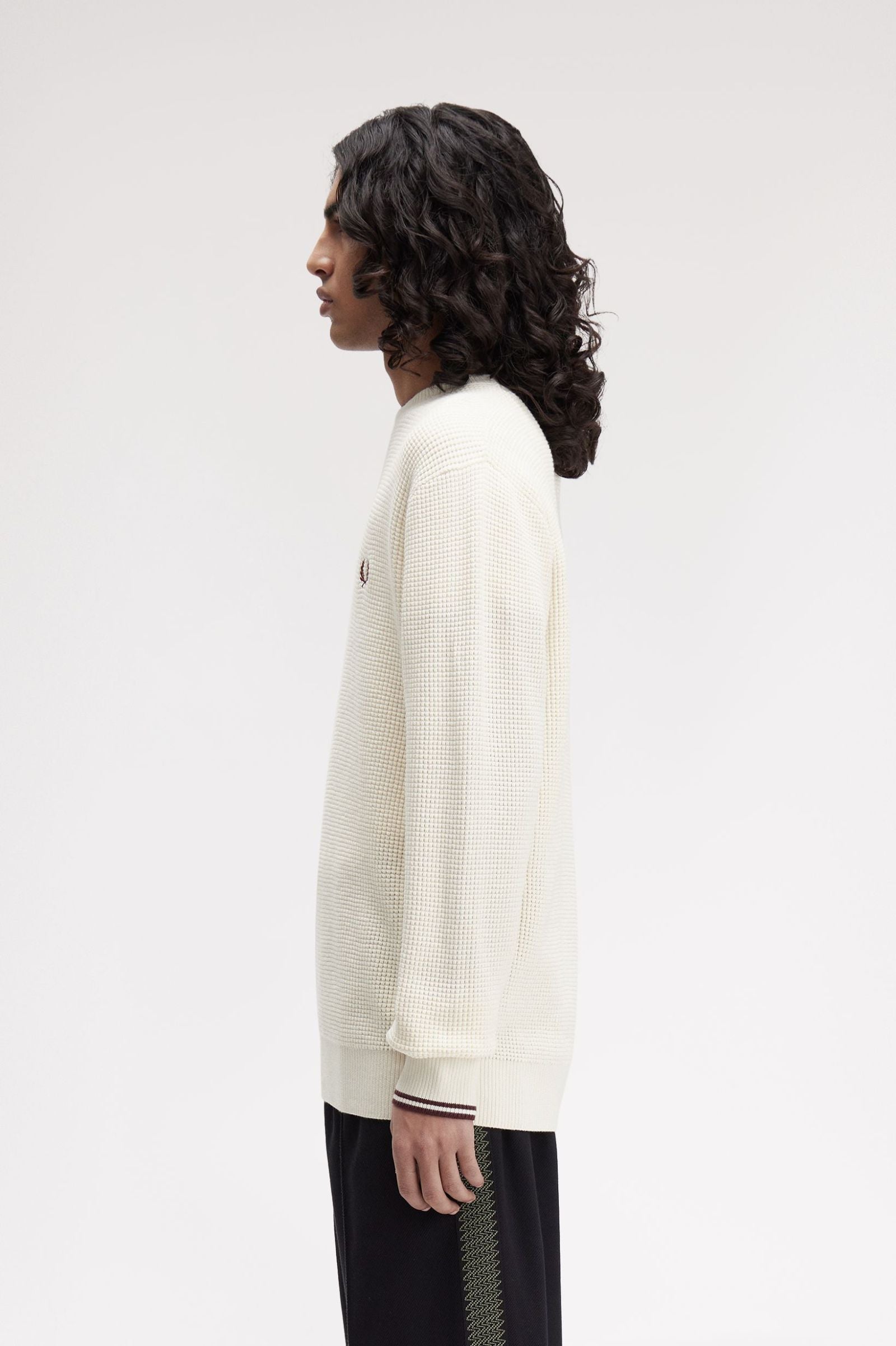 Waffle Stitch Jumper Fred Perry AW25 - Ecru