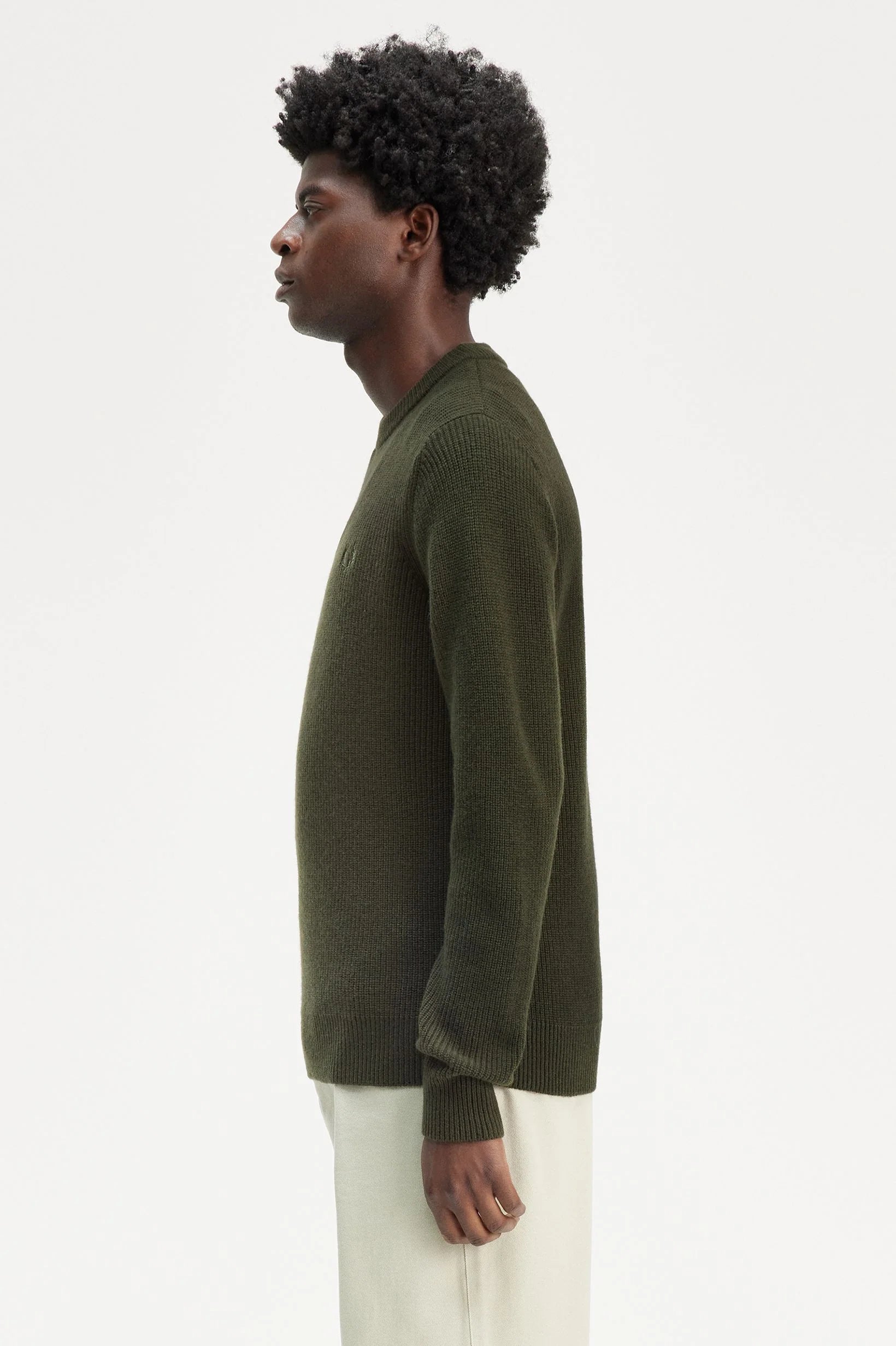 FP Lambswool Jumper Fred Perry - Hunting Green