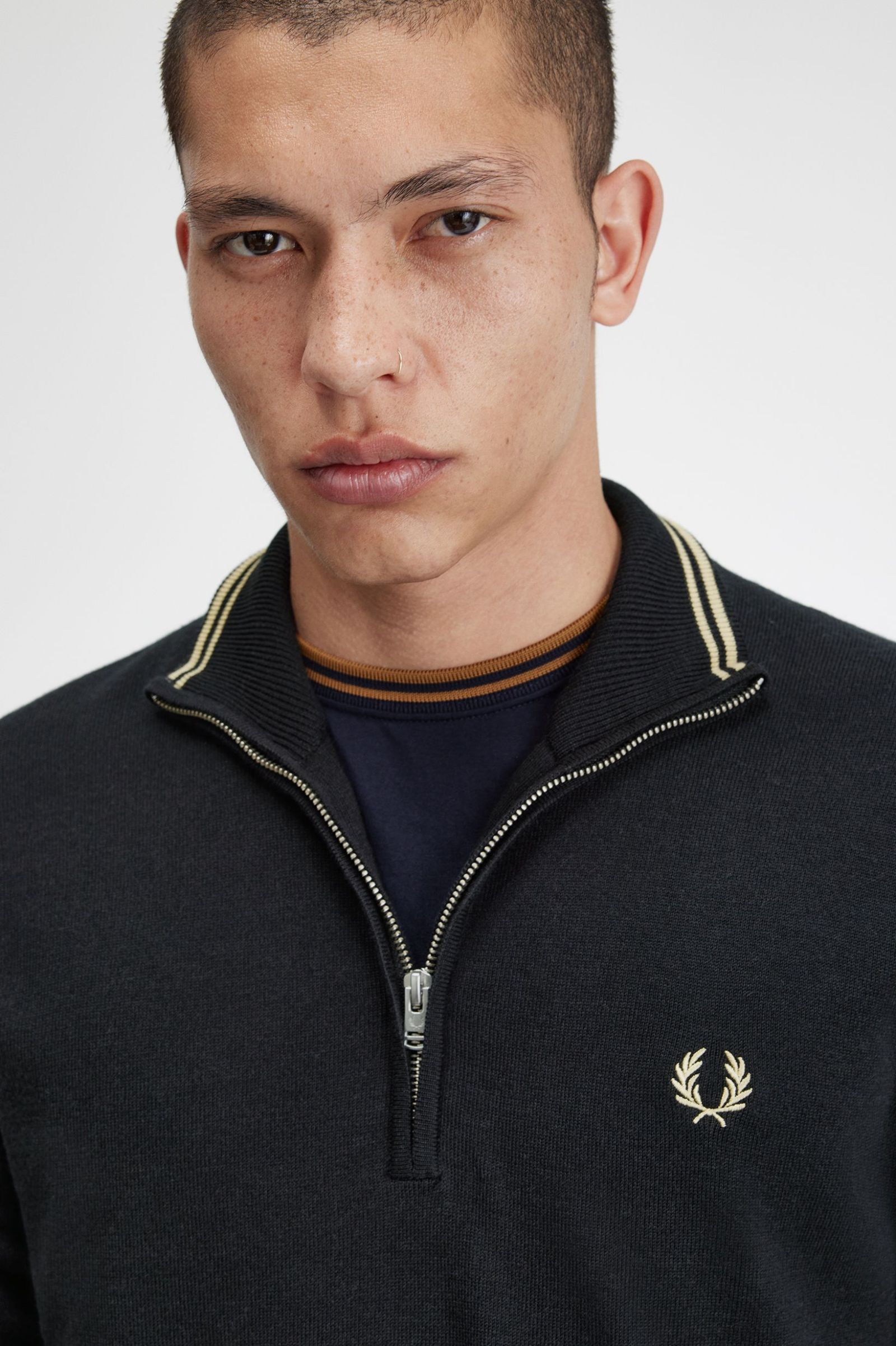 FP Classic Half Zip Jumper Fred Perry - Black