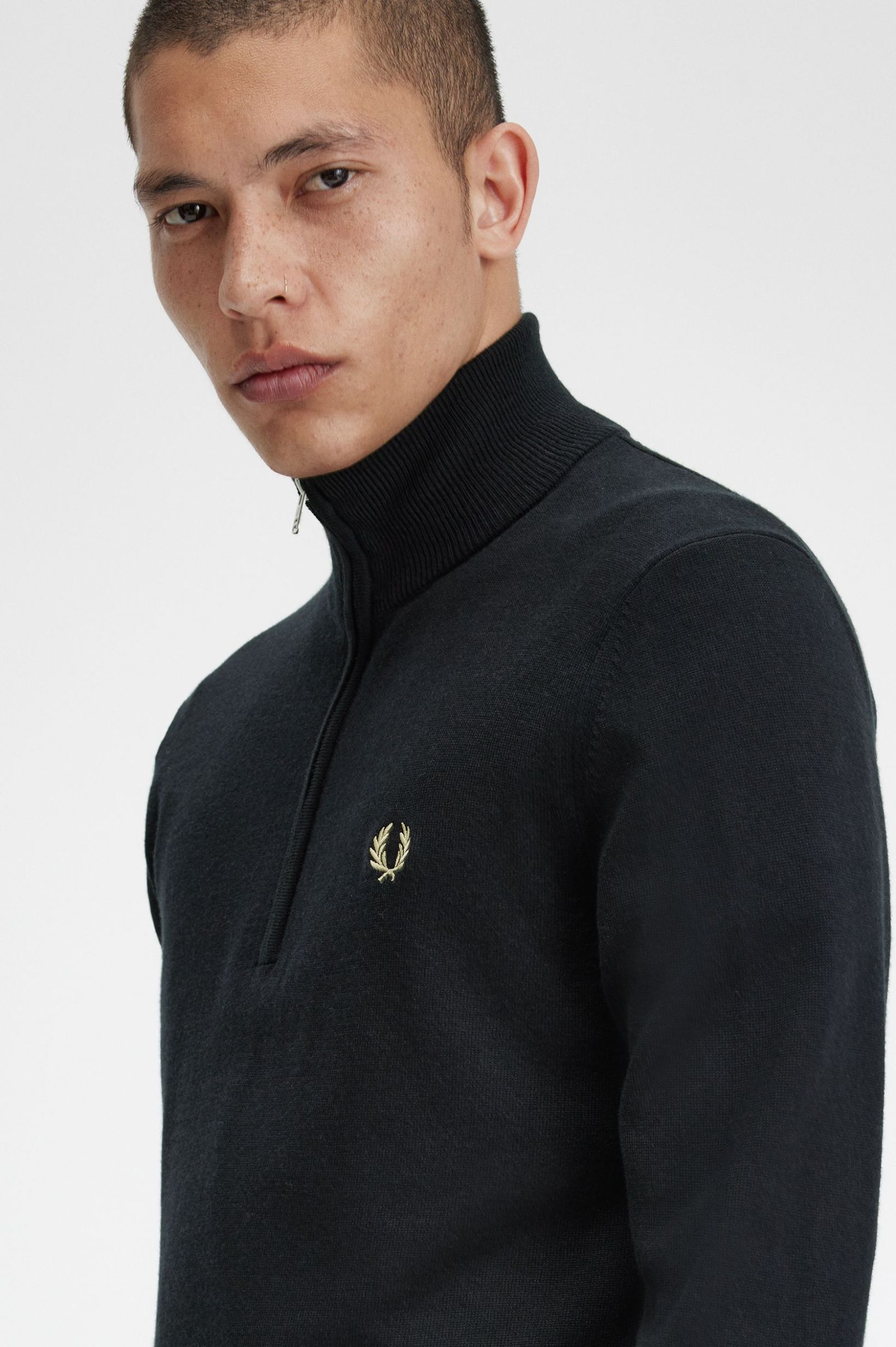 FP Classic Half Zip Jumper Fred Perry - Black