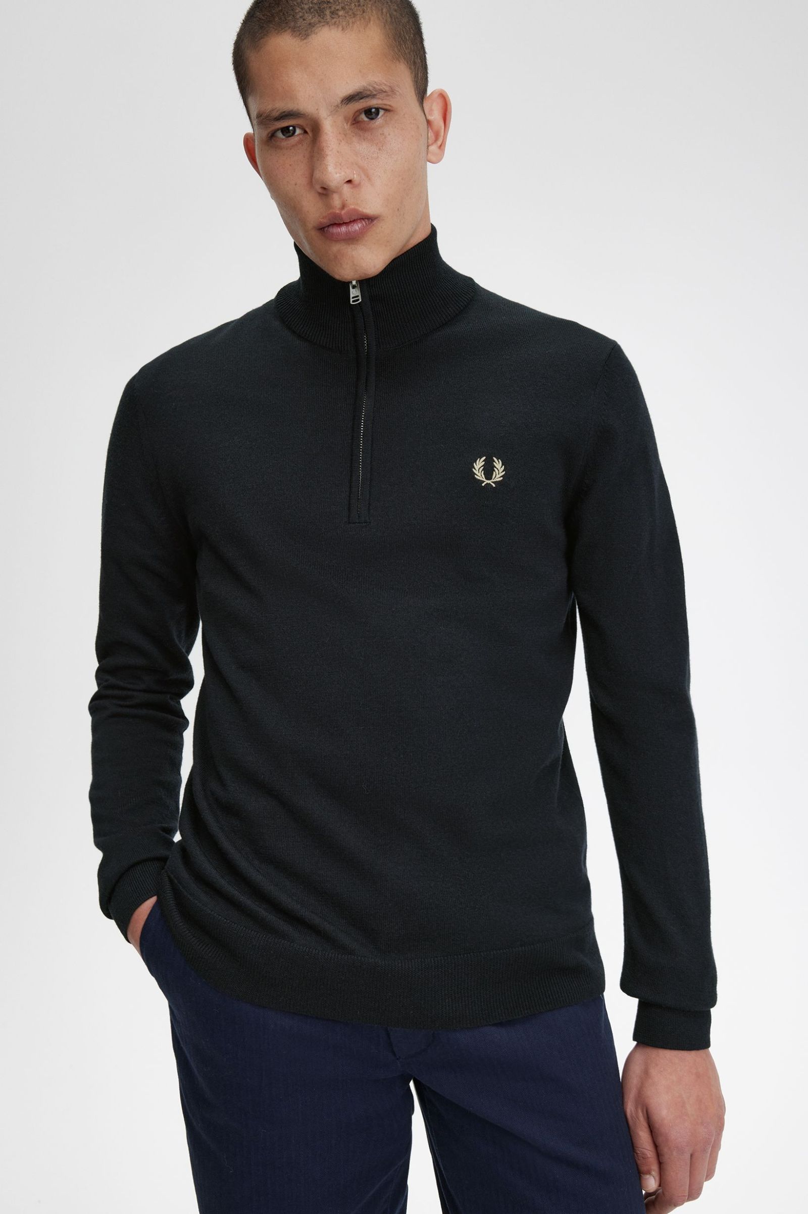 FP Classic Half Zip Jumper Fred Perry - Black