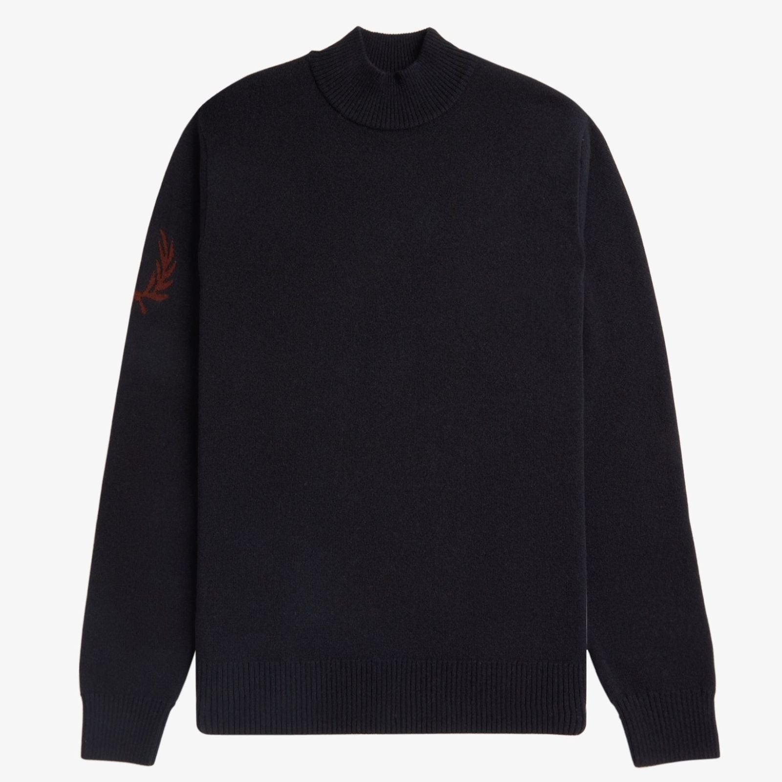 FP Laurel Wreath Mock Neck Jumper Fred Perry - Black