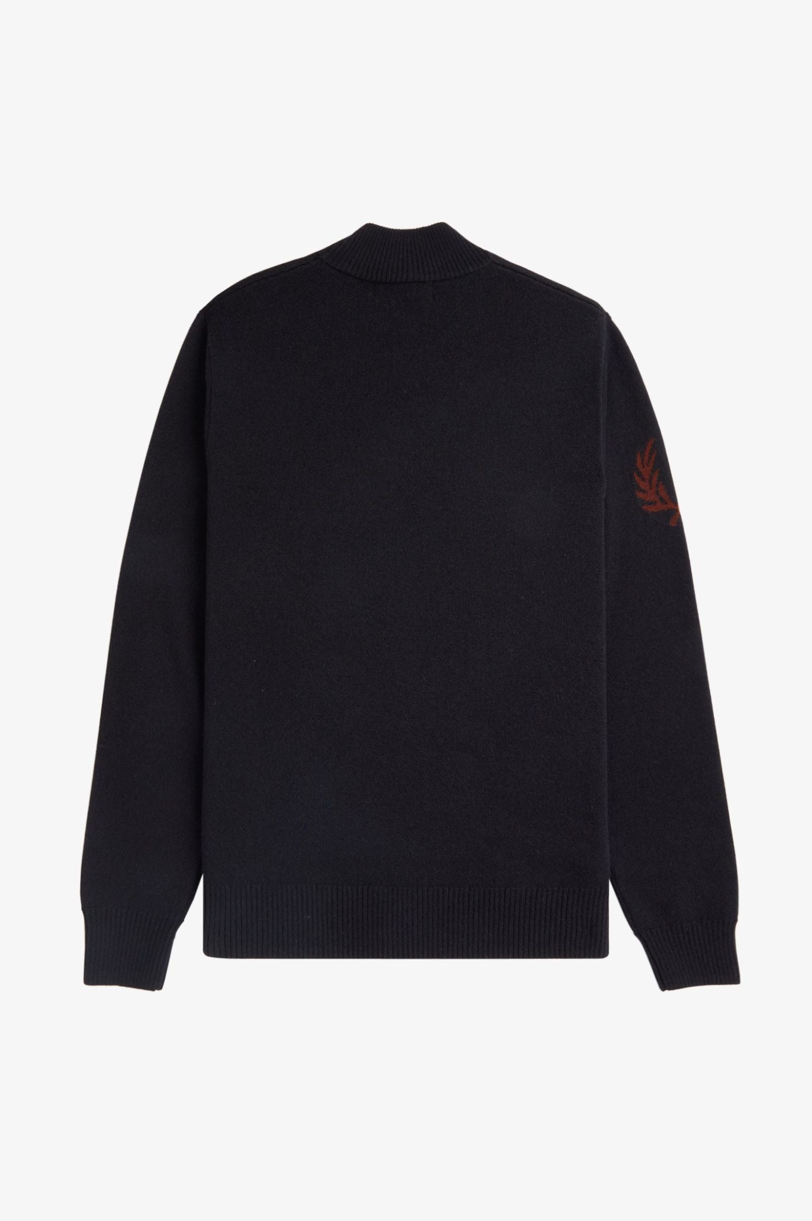 FP Laurel Wreath Mock Neck Jumper Fred Perry - Black