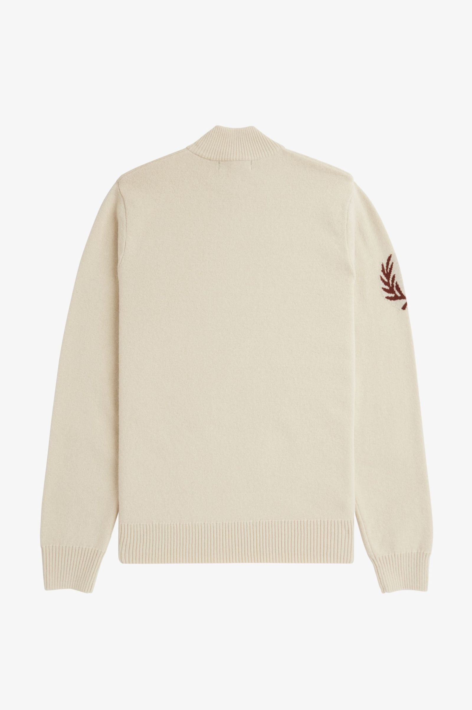 FP Laurel Wreath Mock Neck Jumper Fred Perry - Oatmeal