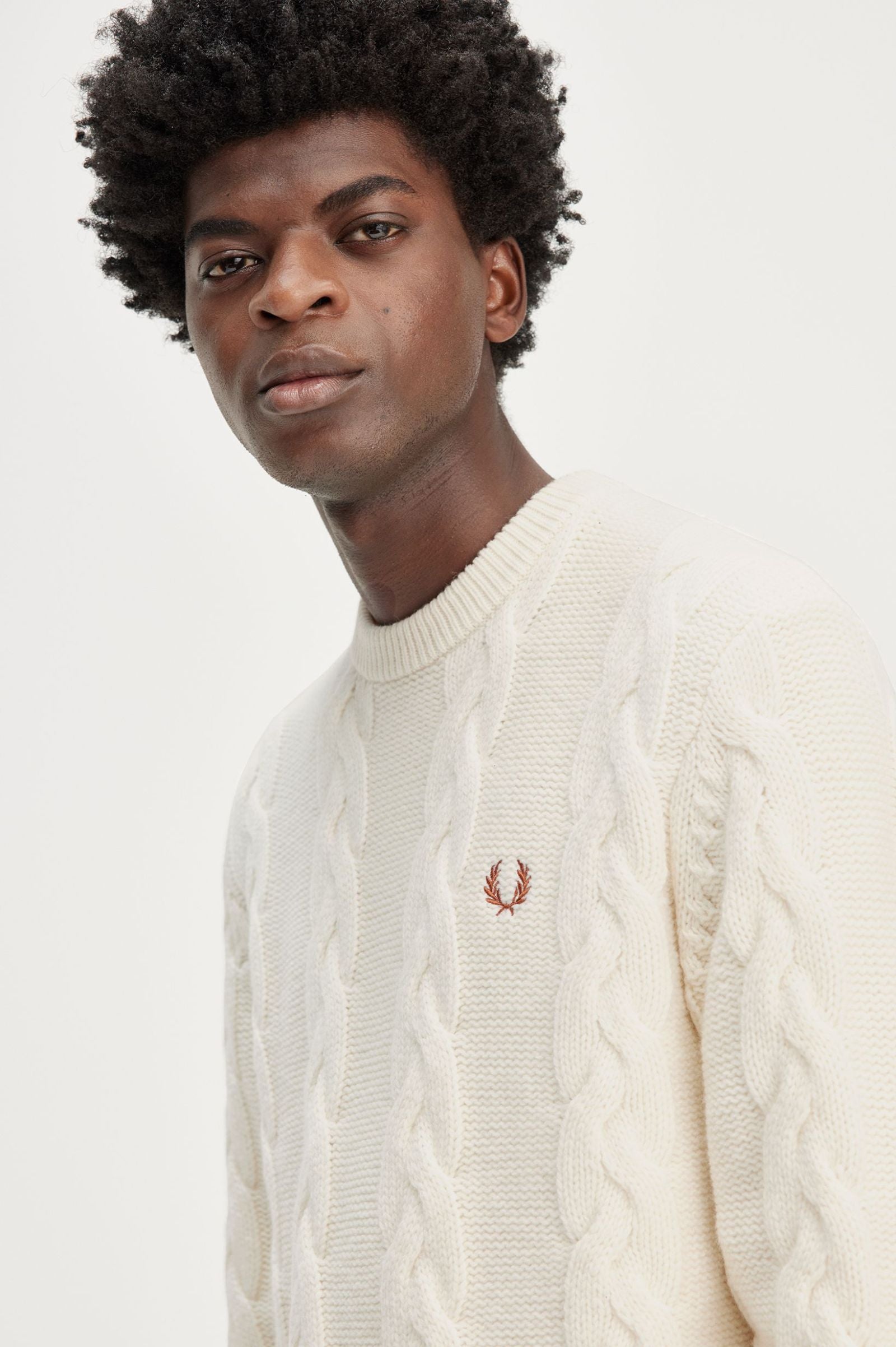 FP Chunky Cable Knit Jumper Fred Perry - Ecru