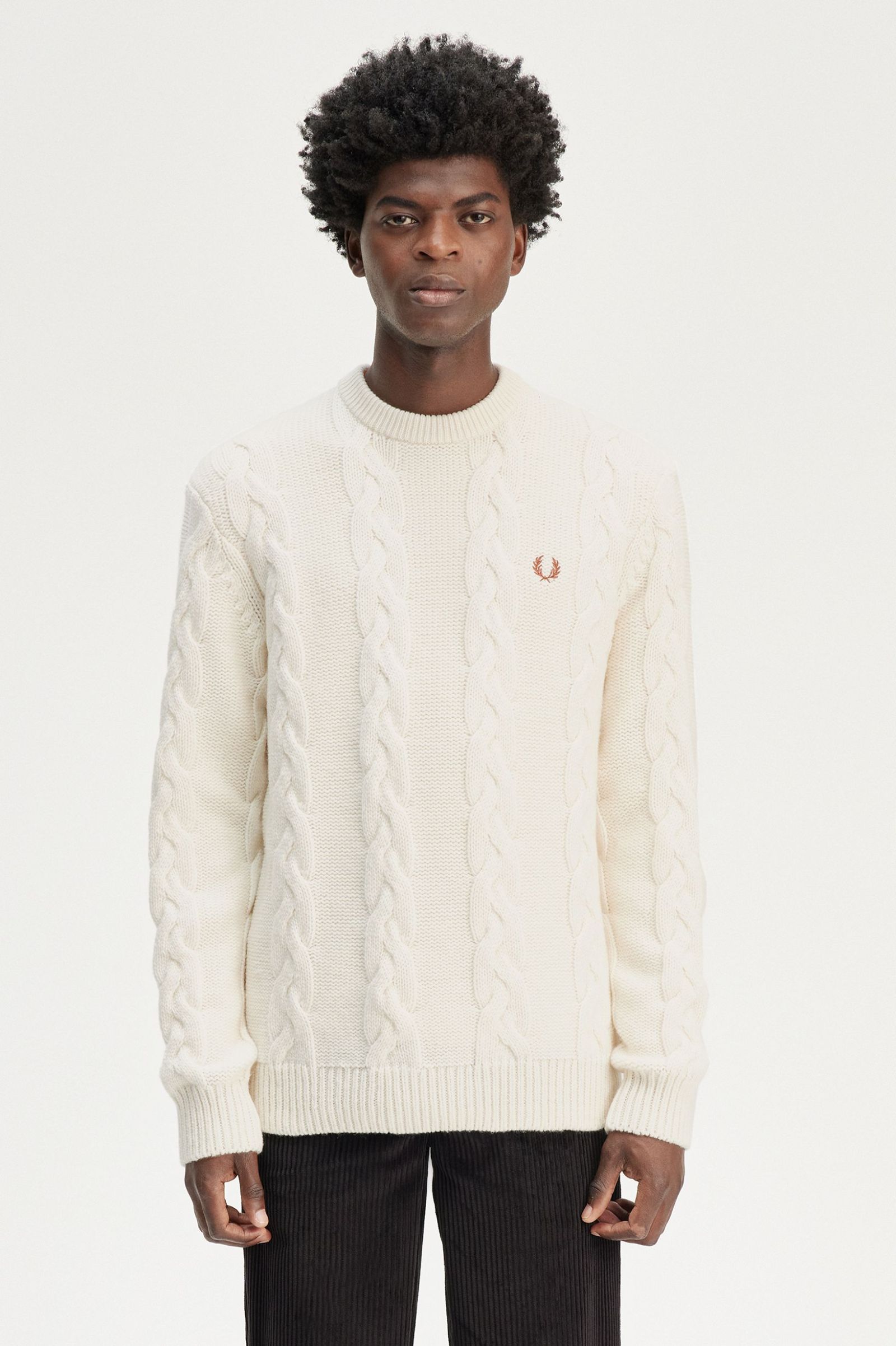 FP Chunky Cable Knit Jumper Fred Perry - Ecru