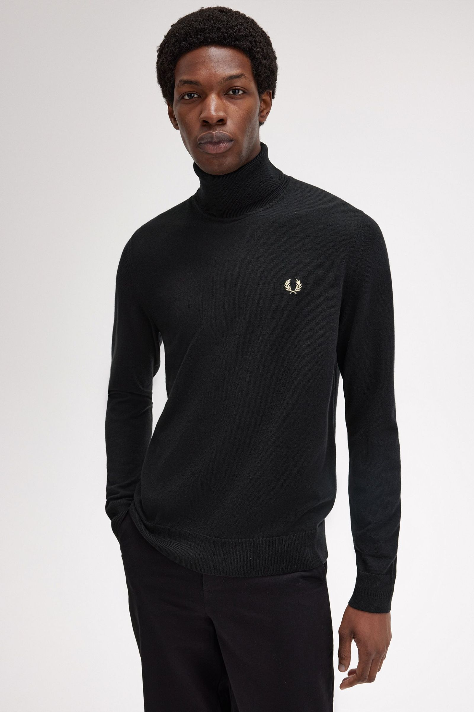 FP Roll Neck Jumper Fred Perry - Black