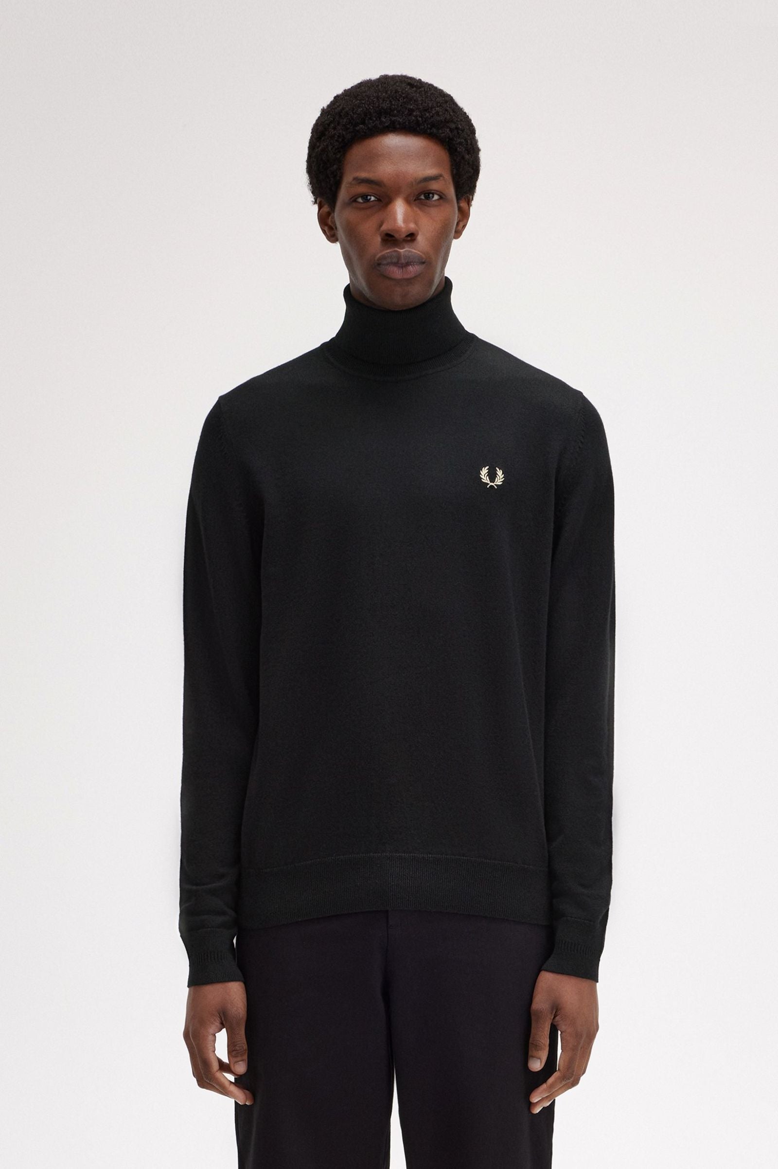 FP Roll Neck Jumper Fred Perry - Black