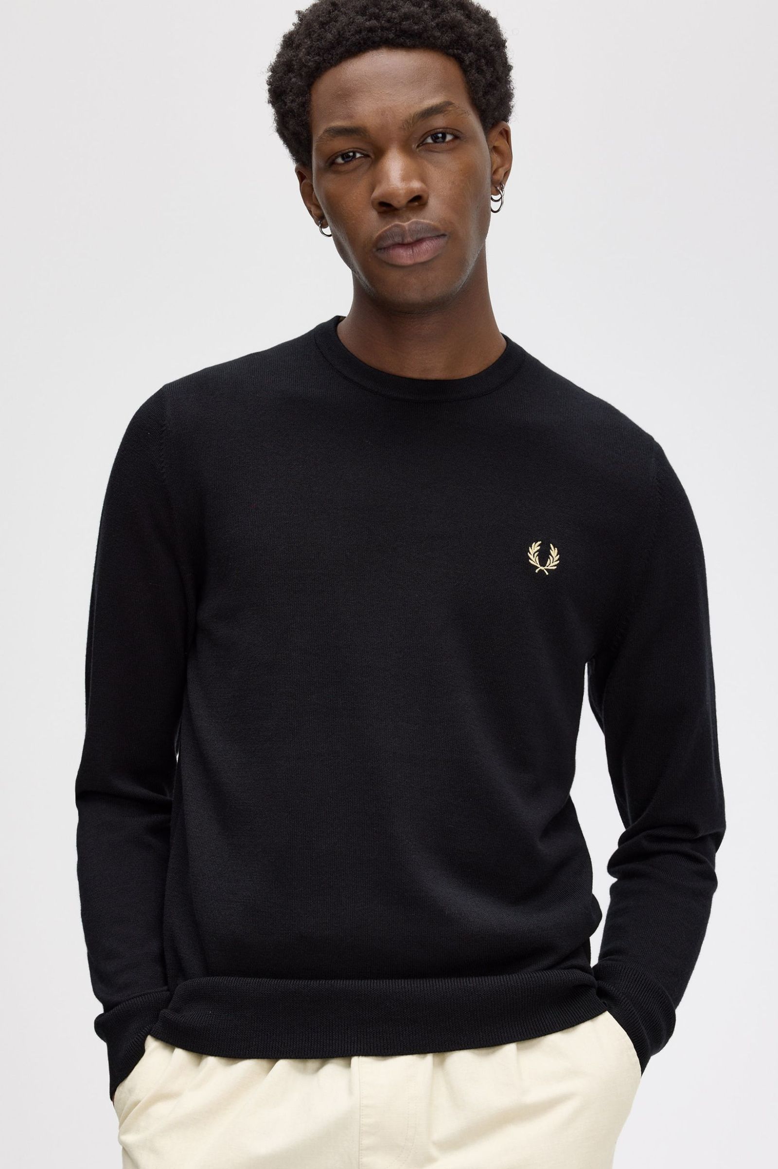 FP Classic Crew Neck Jumper FW24 Fred Perry - Black