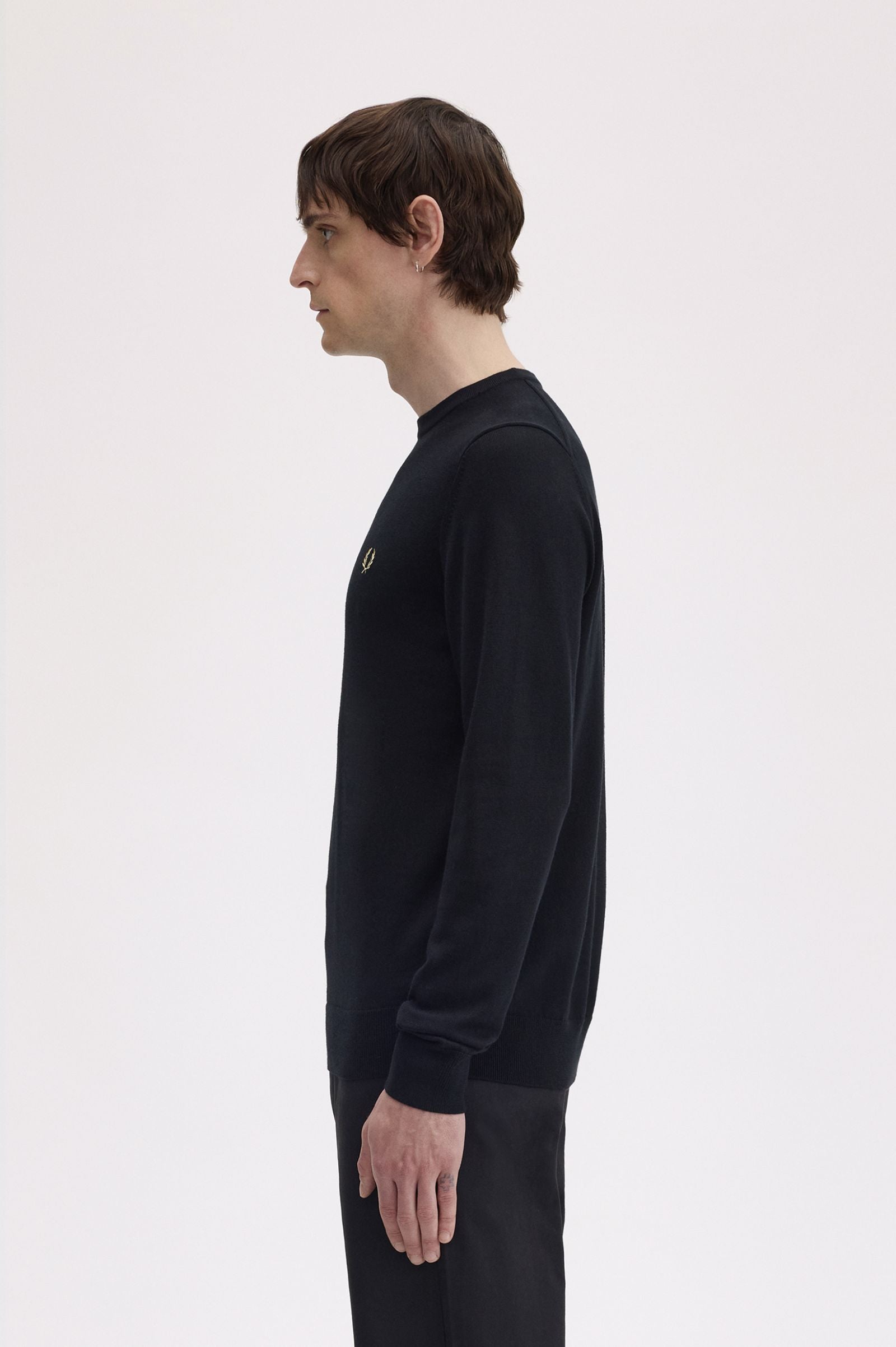 Classic Crew Neck Jumper Fred Perry AW25 - Black