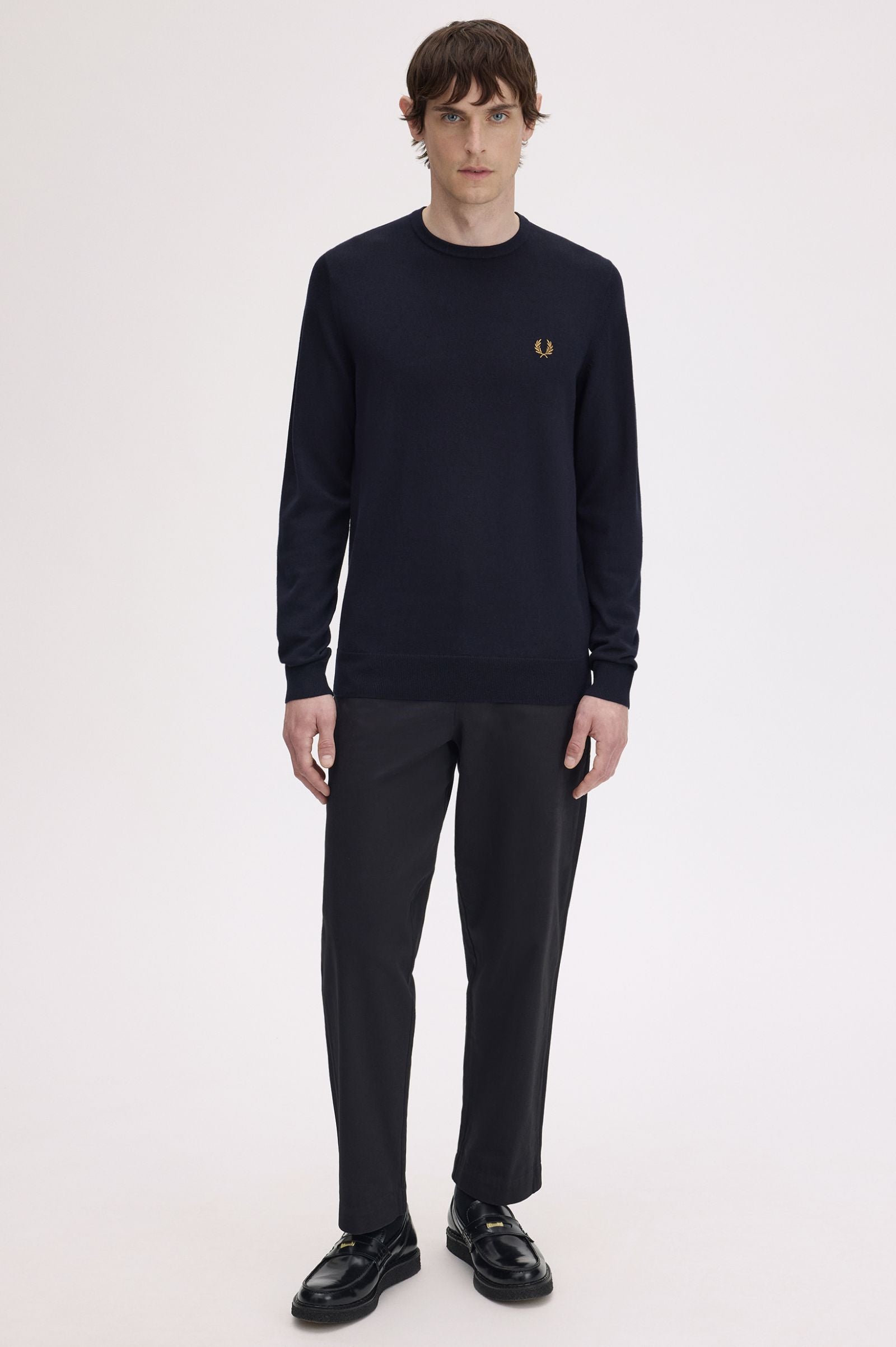 Classic Crew Neck Jumper Fred Perry AW25 - Navy