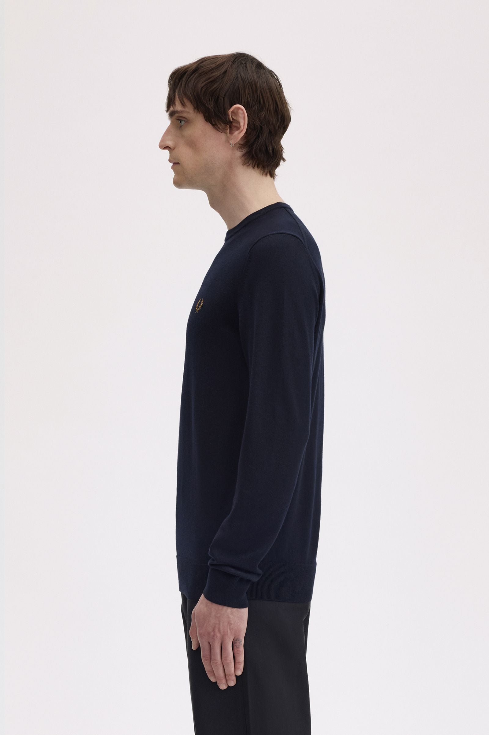 Classic Crew Neck Jumper Fred Perry AW25 - Navy