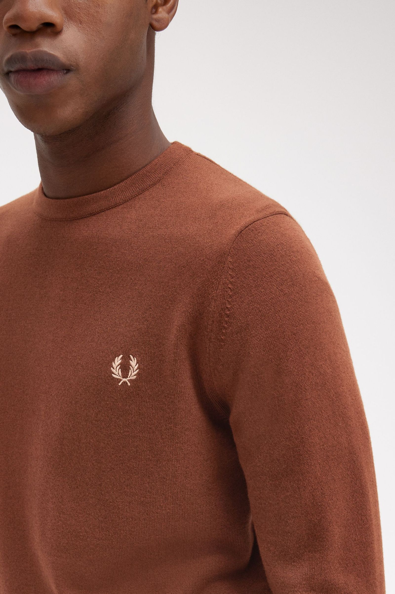 FP Classic Crew Neck Jumper FW24 Fred Perry - Whisky Brown