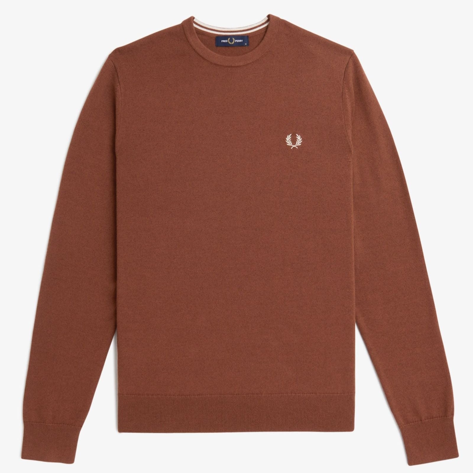 FP Classic Crew Neck Jumper FW24 Fred Perry - Whisky Brown