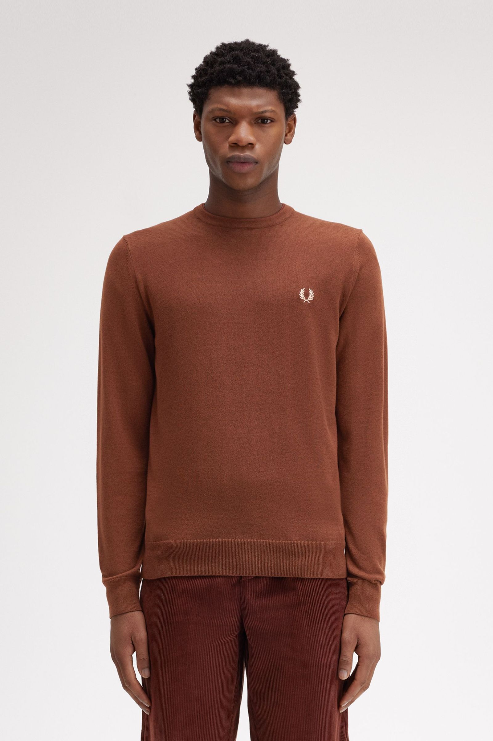 FP Classic Crew Neck Jumper FW24 Fred Perry - Whisky Brown