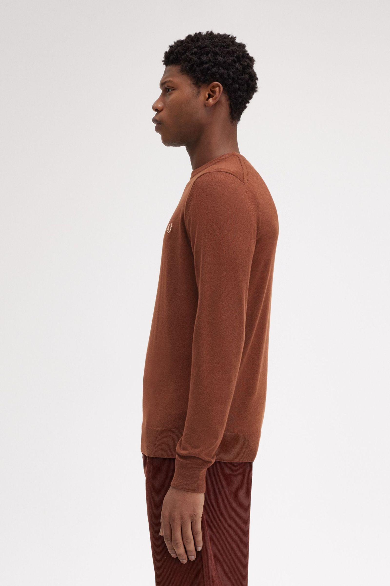 FP Classic Crew Neck Jumper FW24 Fred Perry - Whisky Brown