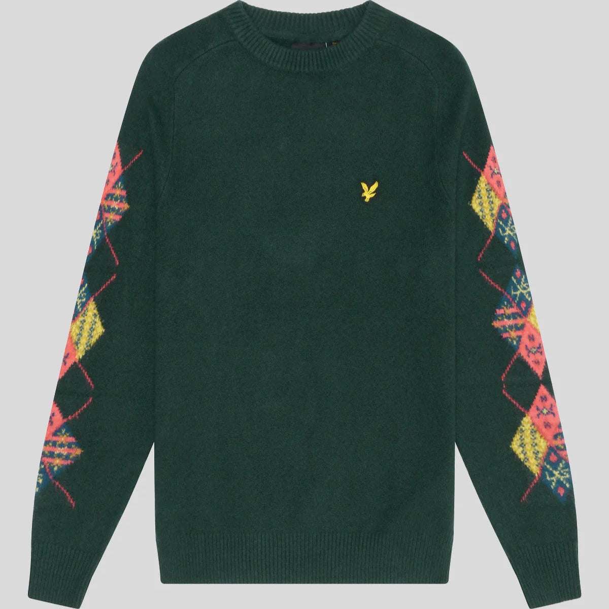 Argyle Sleeve Jumper Lyle & Scott - Argyle Teal