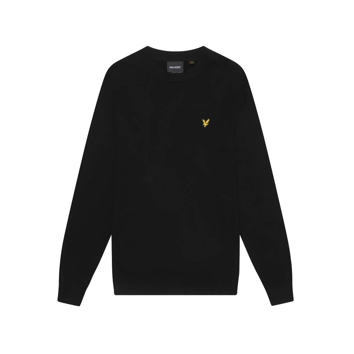Lyle & Scott – Cotton Merino Crew Neck Jumper – Jet Black