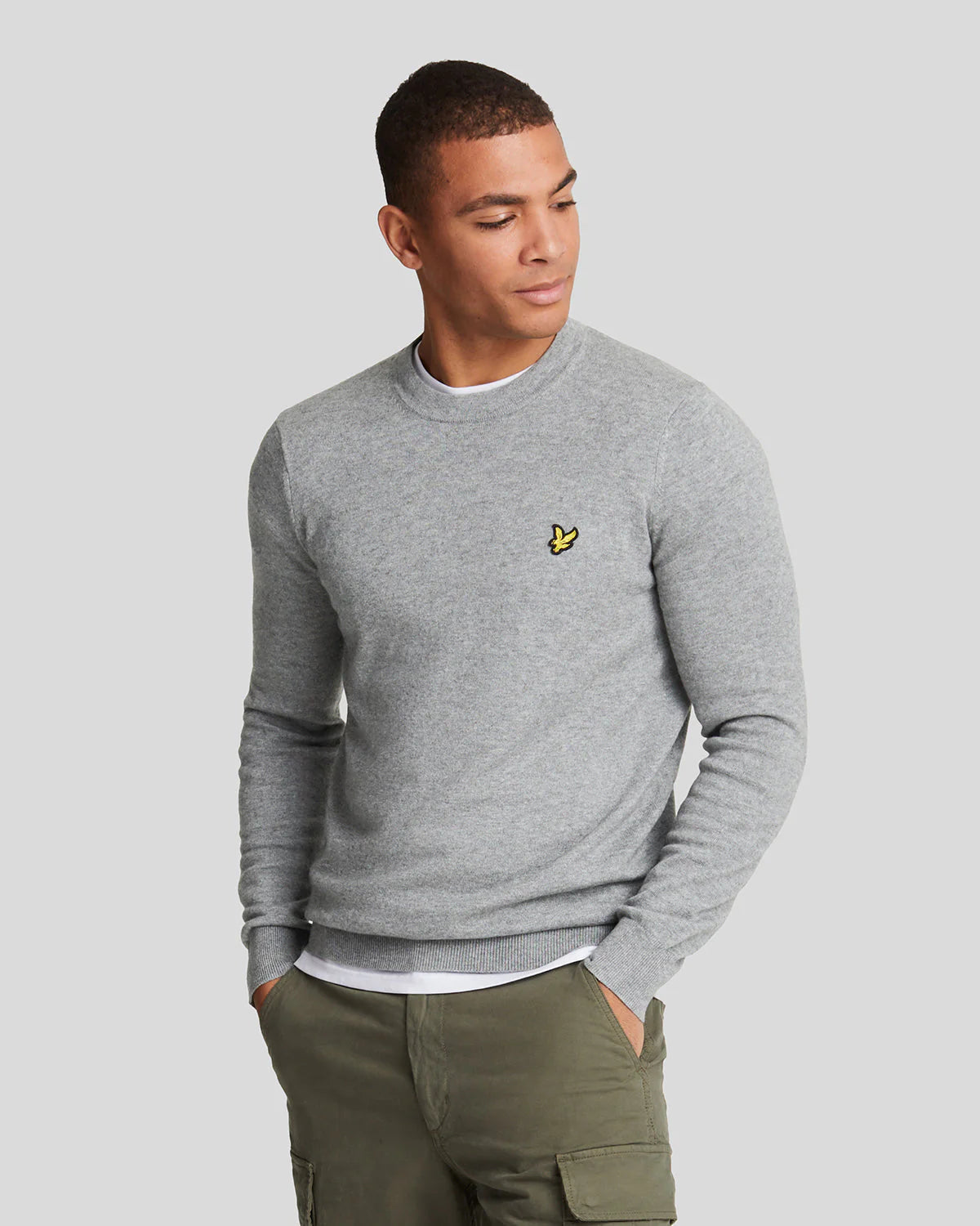 Cotton Merino Crew Neck Jumper Lyle & Scott - Mid Grey Marl